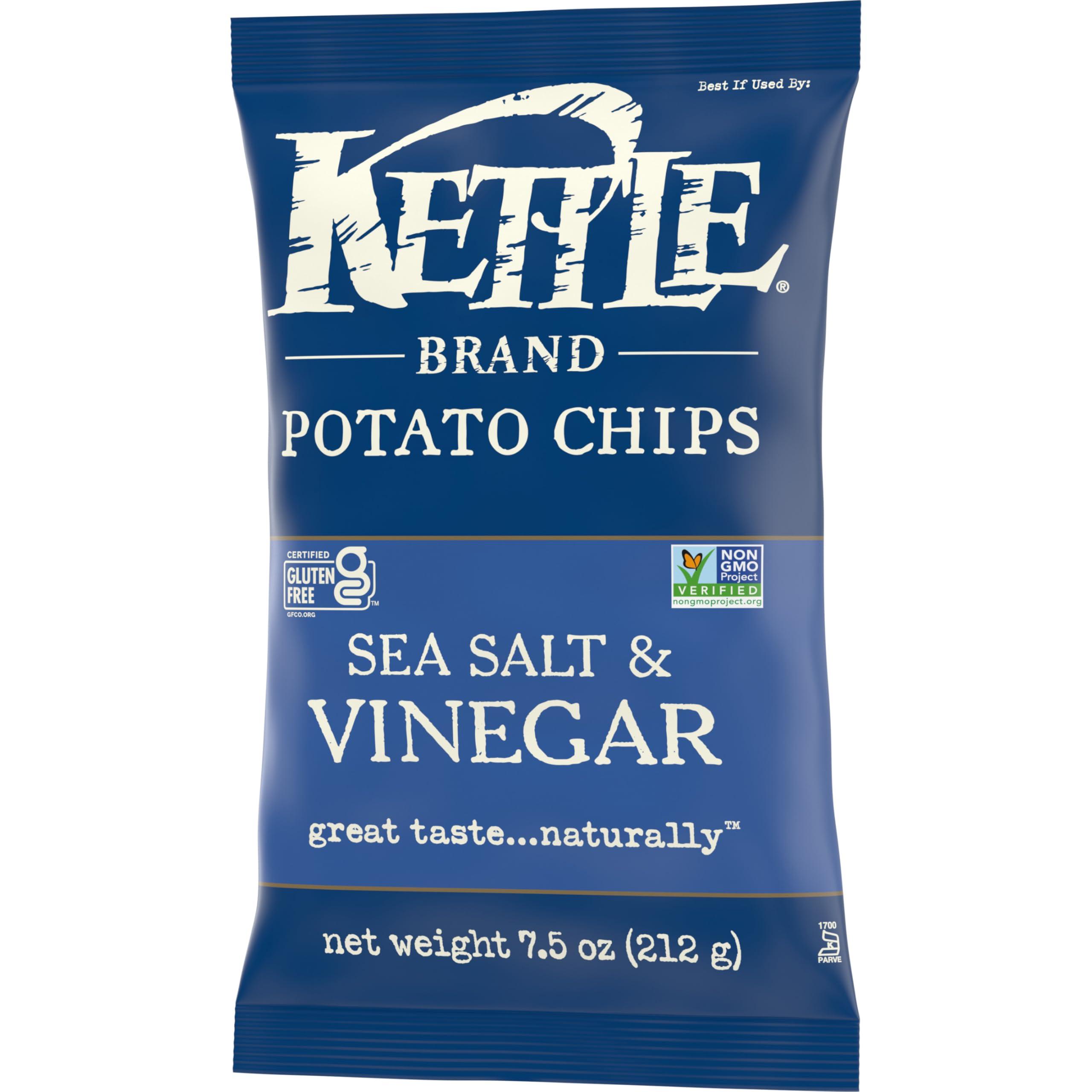 Kettle Brand Sea Salt and Vinegar Kettle Potato Chips, Gluten-Free, Non-GMO, 7.5 oz Bag - Image 8