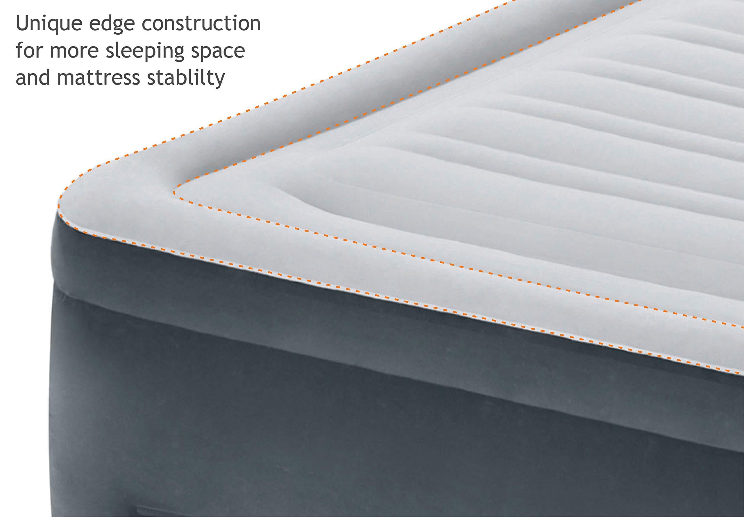 Intex 64417ED 22in Queen Dura-Beam Comfort Plush High-Rise Inflatable Air Mattress with Built in Pump for Travel and Camping, 600lb Weight Capacity - Image 12