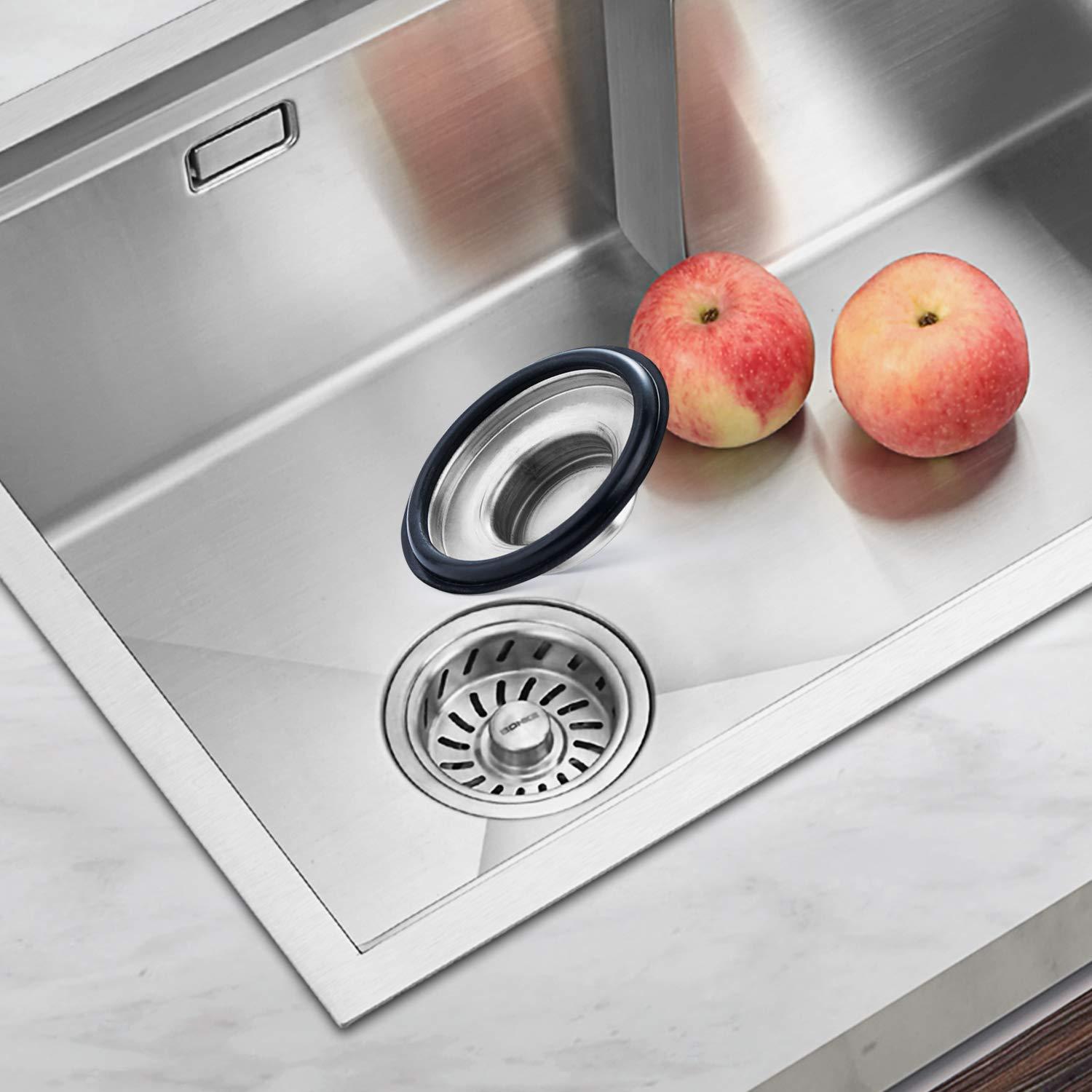 2PCS Kitchen Sink Stopper - Stainless Steel, Large Wide Rim 3.35" Diameter - Fengbao - Image 2