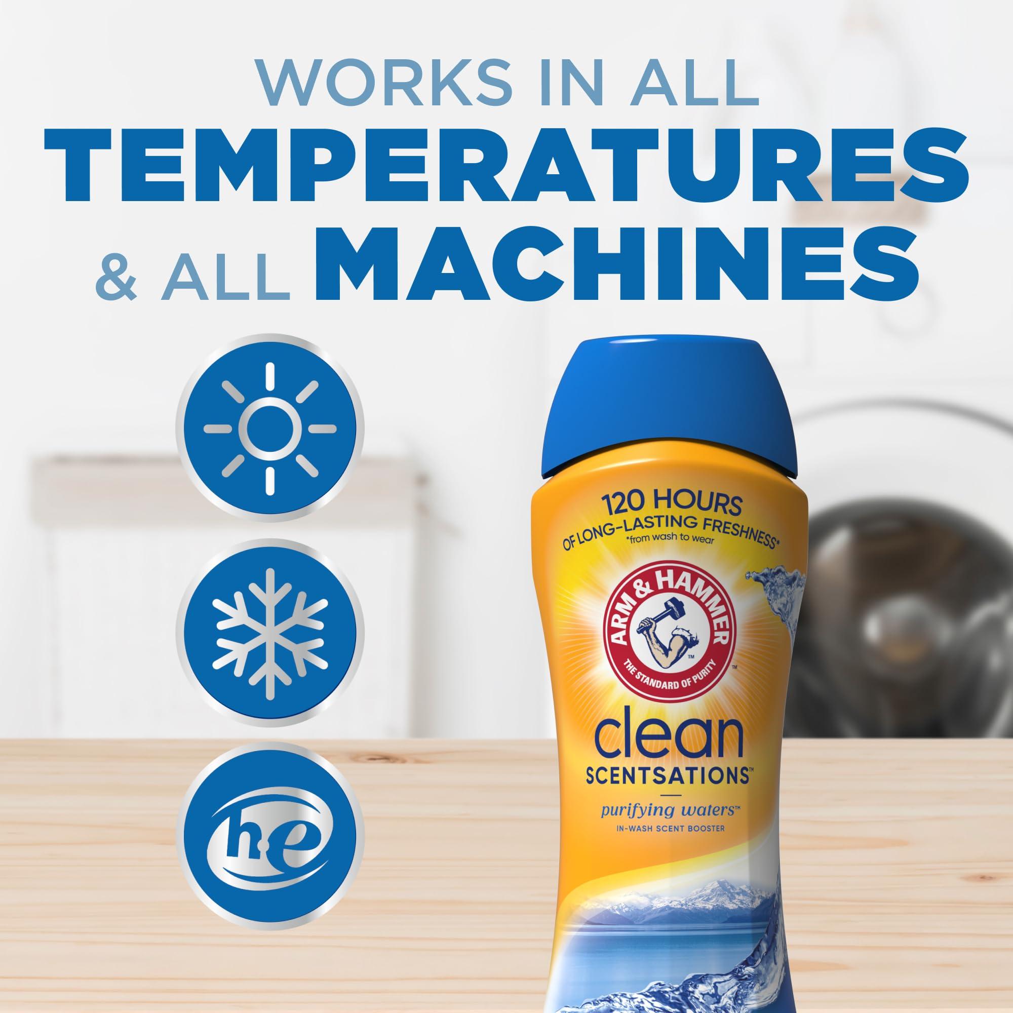 ARM & HAMMER Clean Scentsations In-Wash Scent Booster, Laundry Scent Booster Purifying Waters scent, 45 Oz - Image 4