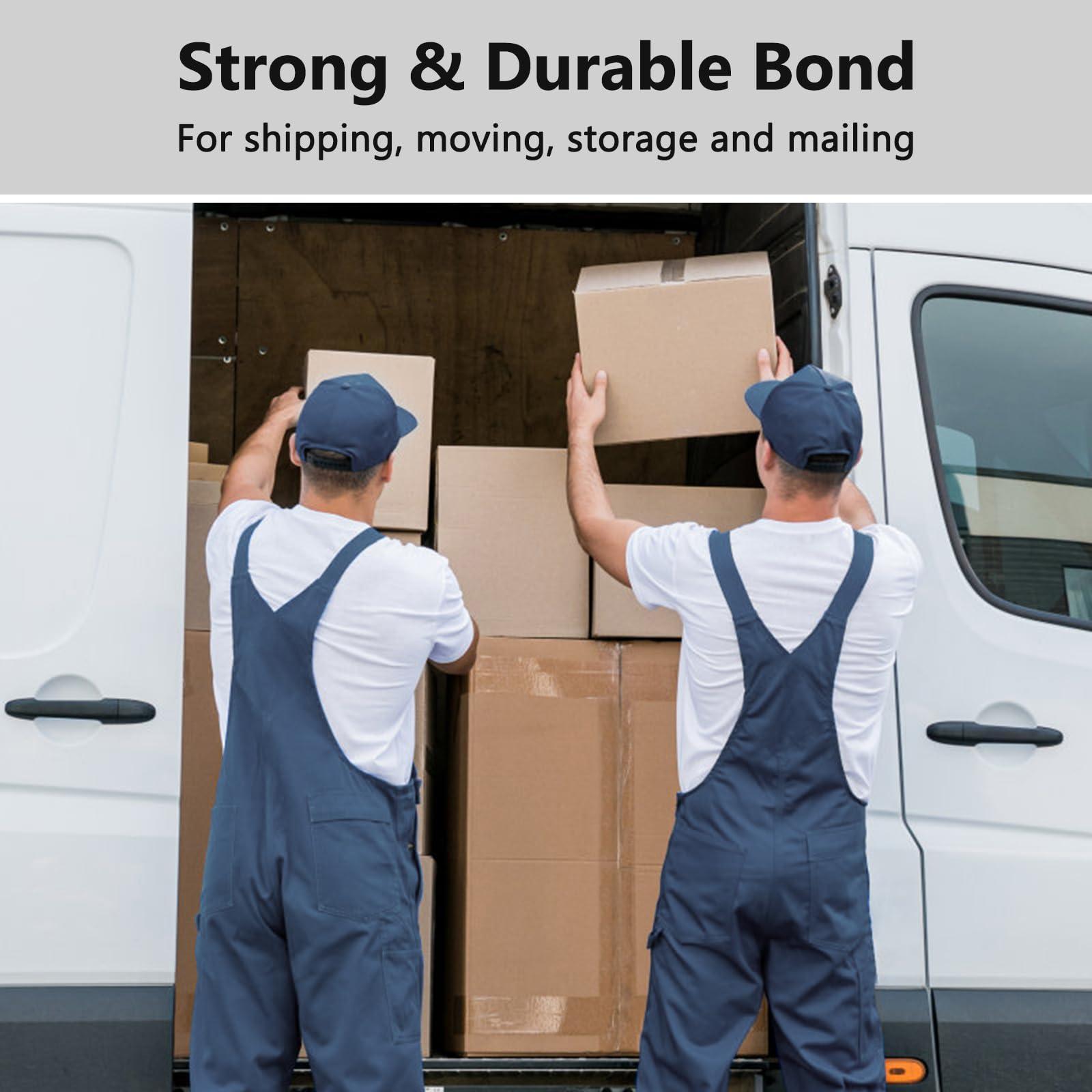 1.88 in x 66.6 YDs Clear Heavy Duty Packing Tape with Dispenser, Strong & Durable Shipping Tape, Packaging Tape, Packing Tape Dispenser Gun for Packing Boxes, Moving Supplies, Shipping and Mailing - Image 5