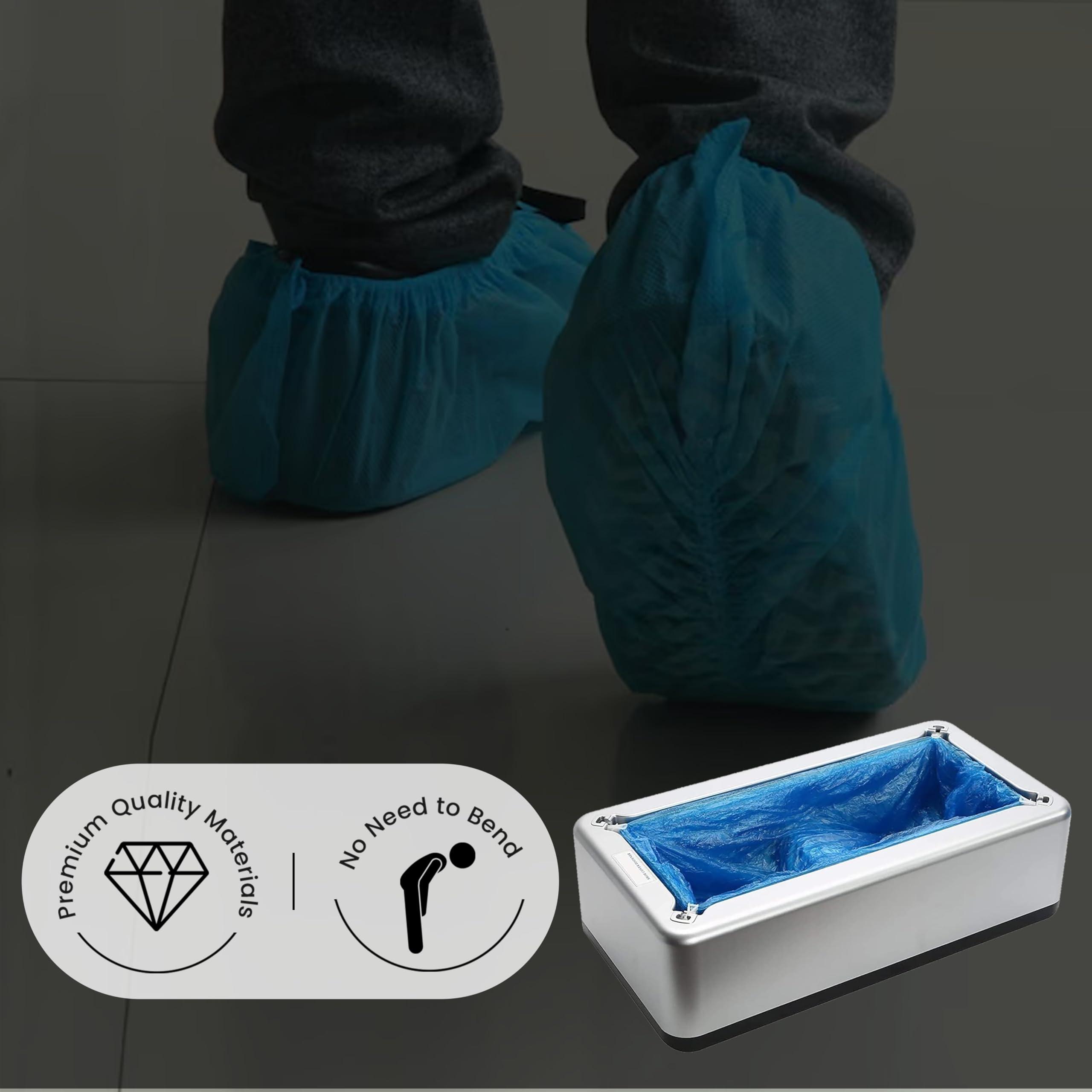 DASZERX® Shoe Covers Disposable Non Slip - Pack of 100 (50 Pairs), Waterproof Premium CPE Booties for Shoes Covers, fits up to size 11 US Men and 13 US Women - Blue, Large - Image 4