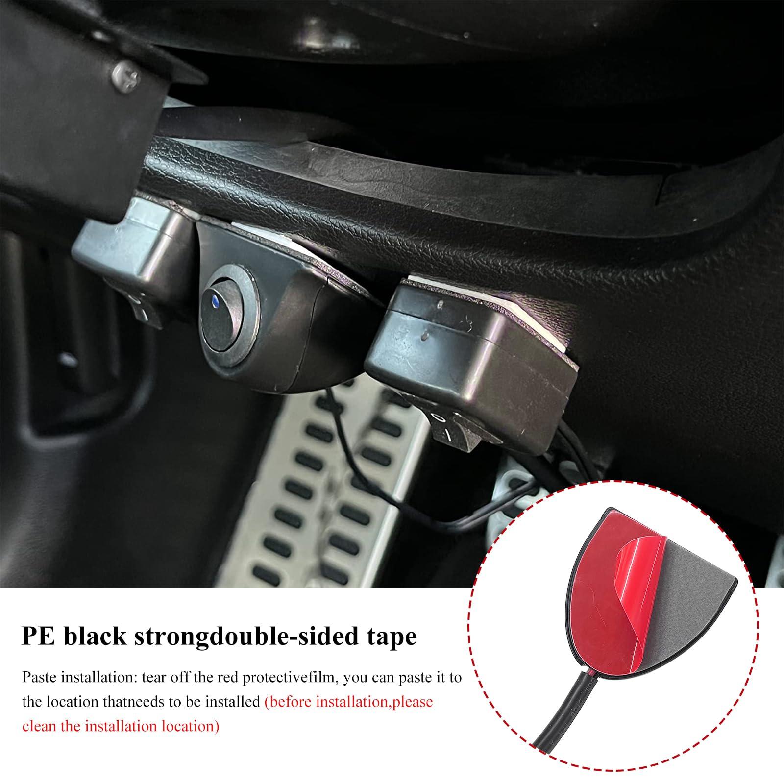 SHMZK Car DIY Switch Paste Type Rocker Switch, Off/ON Push Button DC12V Switch for Fog Driving Lights, Universal Button Rocker Switch for Neon Lights LED Light Bar, Car Accessories - Image 4
