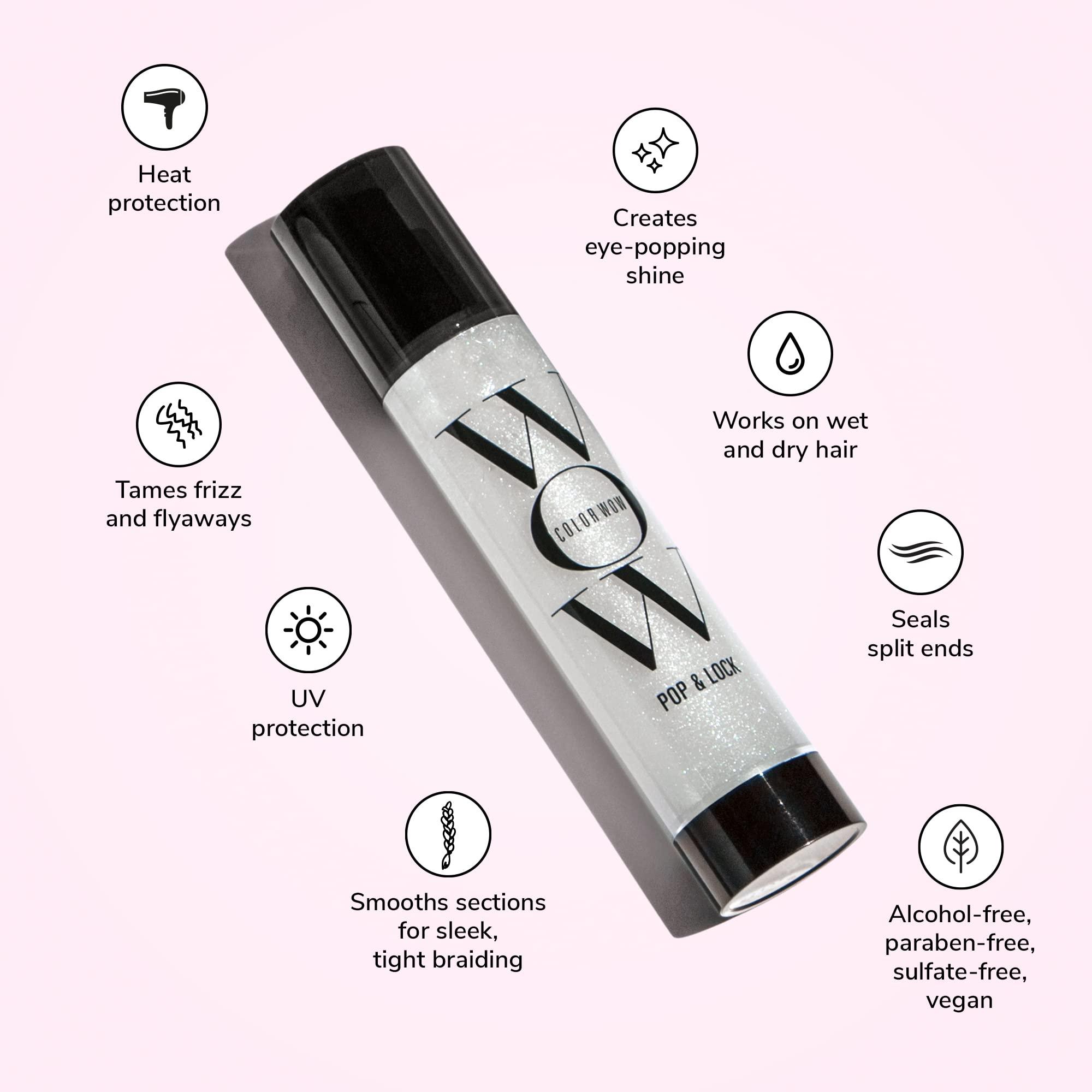 COLOR WOW Pop + Lock High Gloss Finish – Frizz Control Serum | Prevent Color Fade, Seal Split Ends, and Add Gloss | Get Silky, Shiny Hair! - Image 3