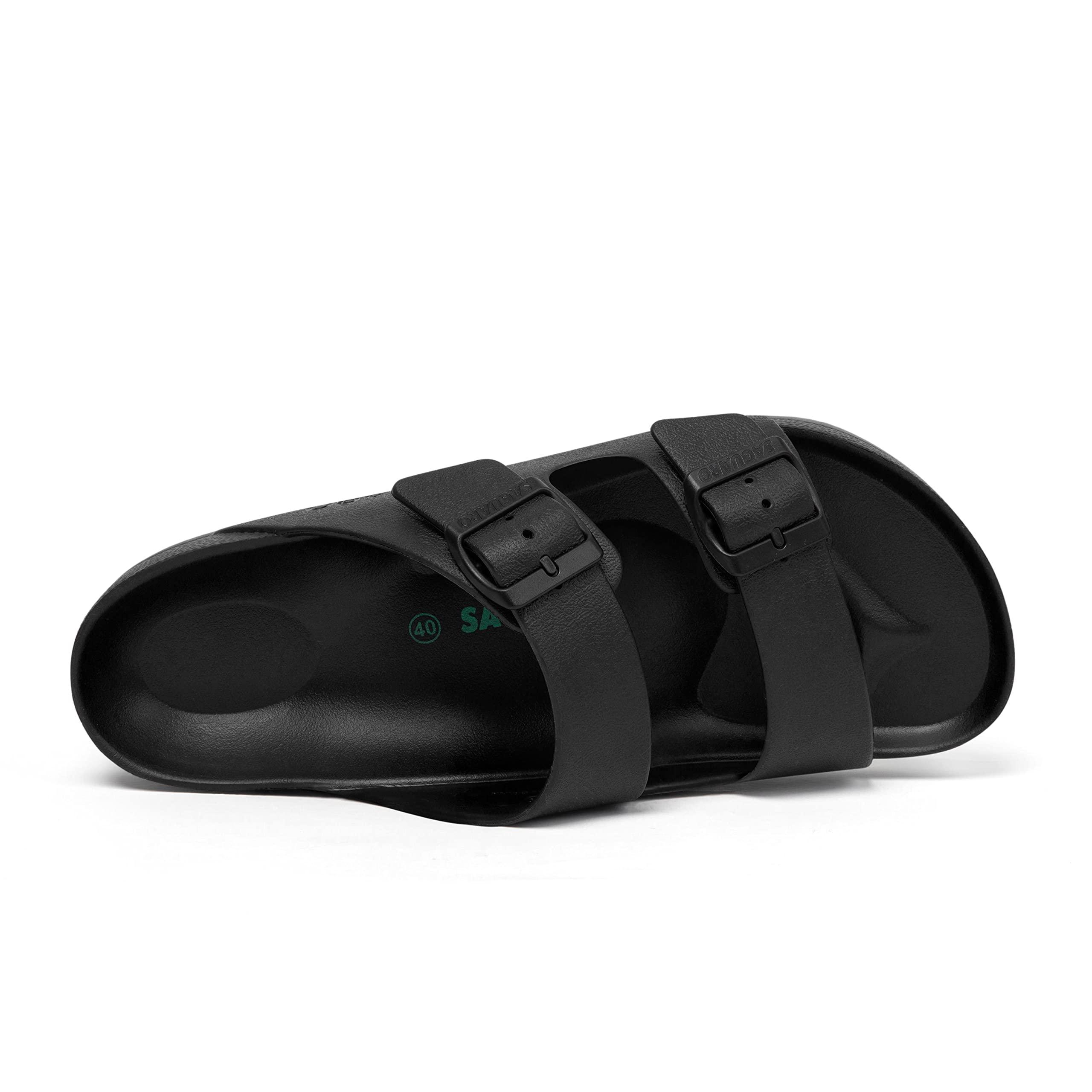 SAGUARO Men's Women's Comfort Double Buckle Sandals Lightweight Adjustable EVA Sandals with Rubble Sole - Image 3