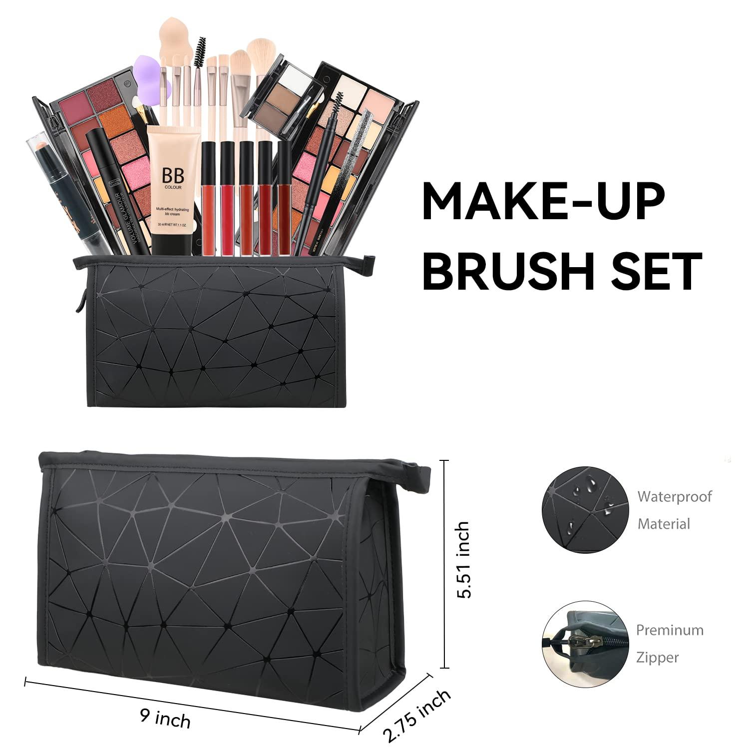 KARUIZI All in One Makeup Gift Set for Women Full Kit for2x14-color eyeshadow palettes,5xlipgloss sets,mascara,eyeliner,eyebrowpowder,eyebrow pencil, foundation, highlighter stick etc - Image 6