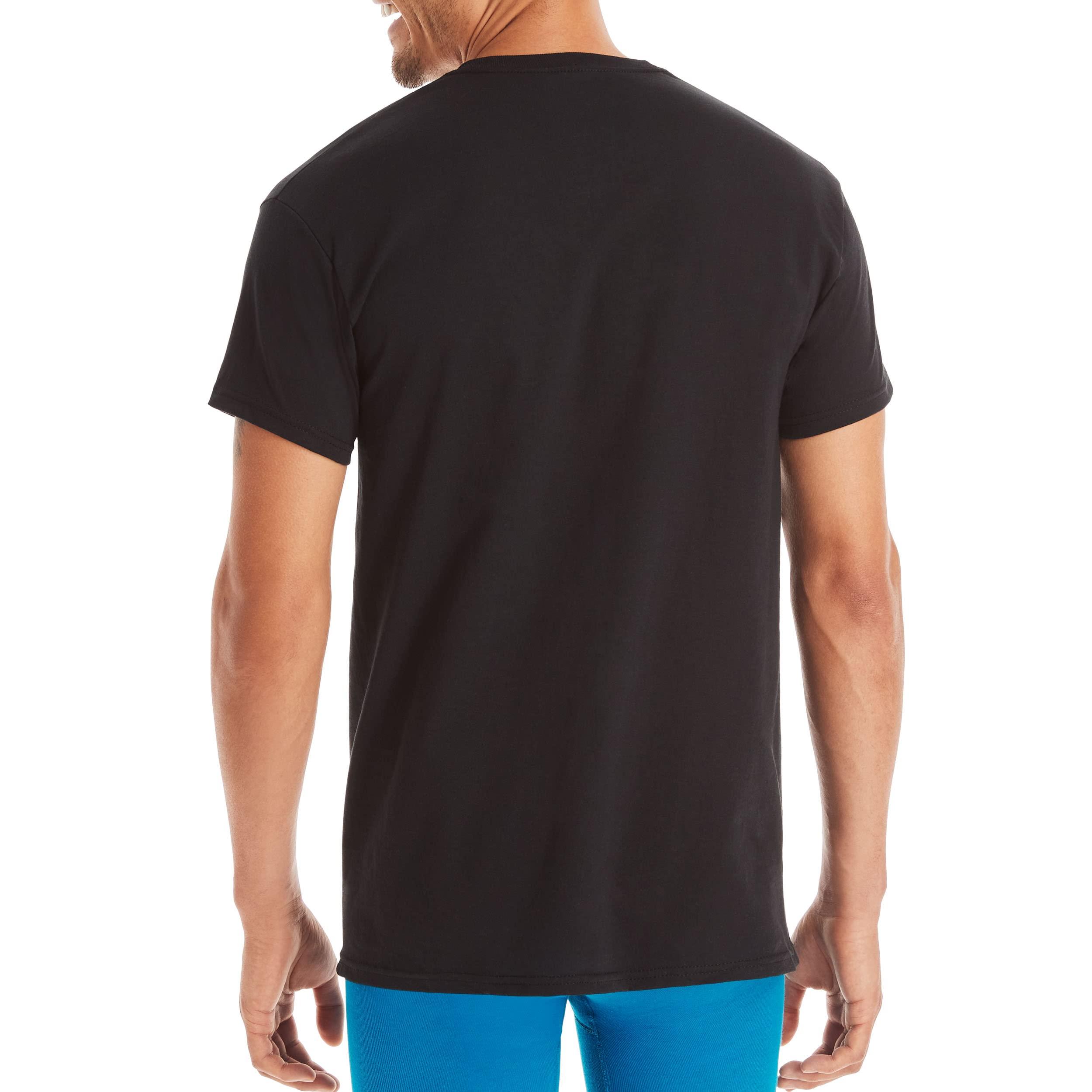 Hanes Men's Cotton, Moisture-Wicking Crew Tee Undershirts, Multi-Packs Available - Image 3