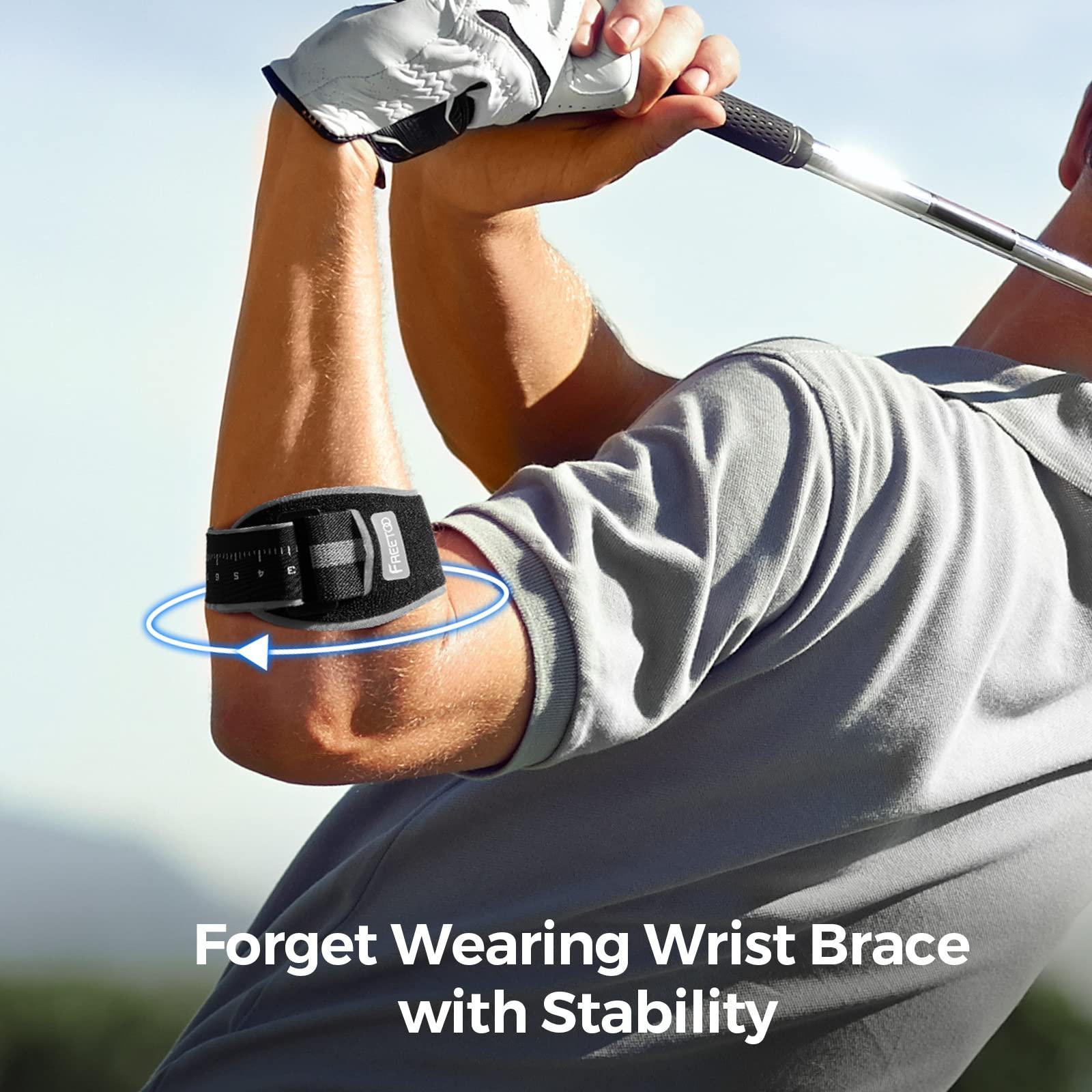 FREETOO Elbow Brace for Tendonitis and Tennis Elbow Relief with Removebale Pad, Adjustable Tennis Elbow Brace for Women Men, Comfortable Golfers Elbow Straps Black - Image 7