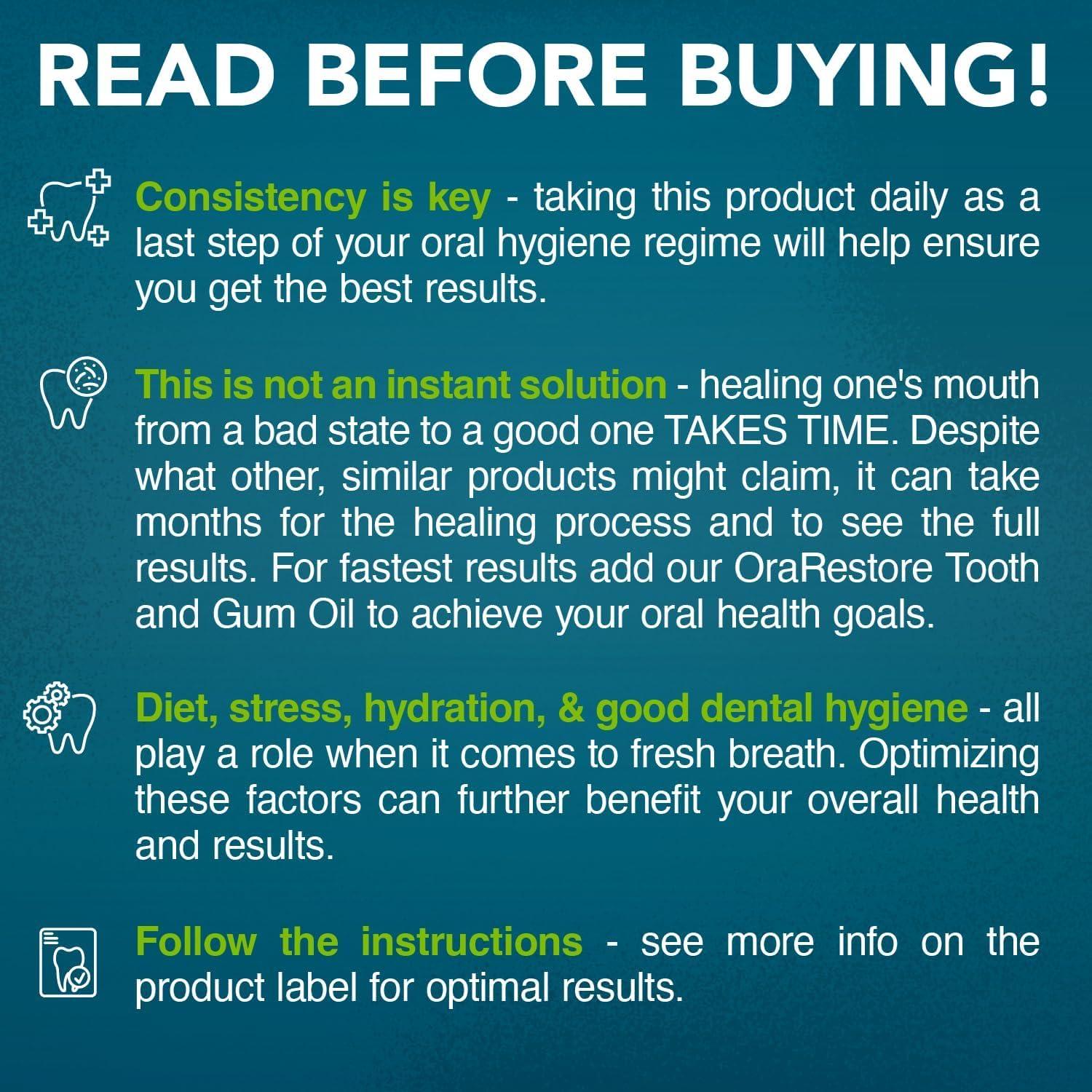 Oral Probiotics for Mouth Bad Breath Treatment for Adults; Dentist Formulated Dental Probiotics for Teeth and Gums Health & Chronic Halitosis with BLIS K12 M18, 60 Chewable Oral Health Tablets Mint - Image 5