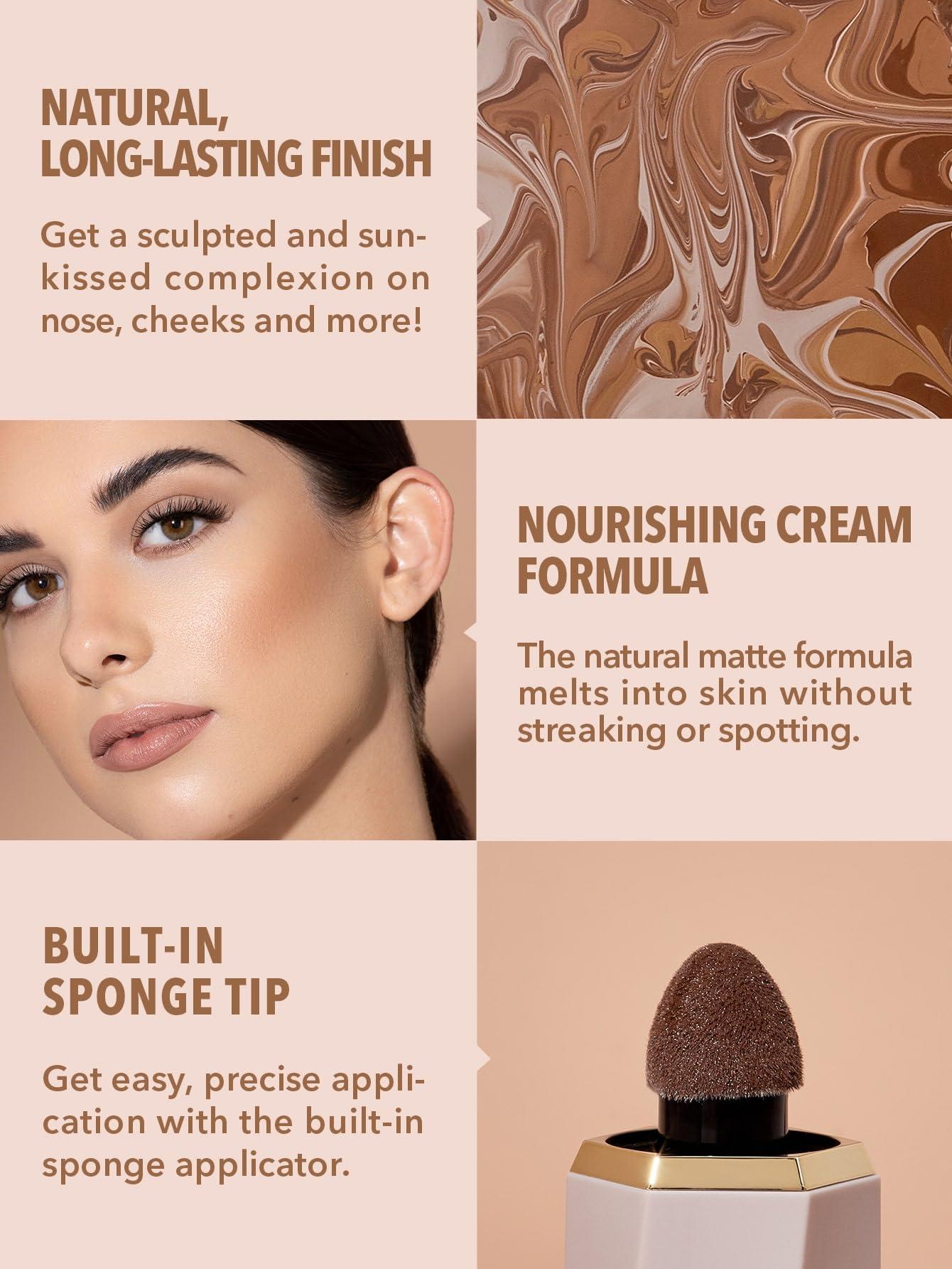 SHEGLAM Sun Sculpt Liquid Contour Stick Long Lasting Cream Bronzer Makeup-Warm Honey - Image 3