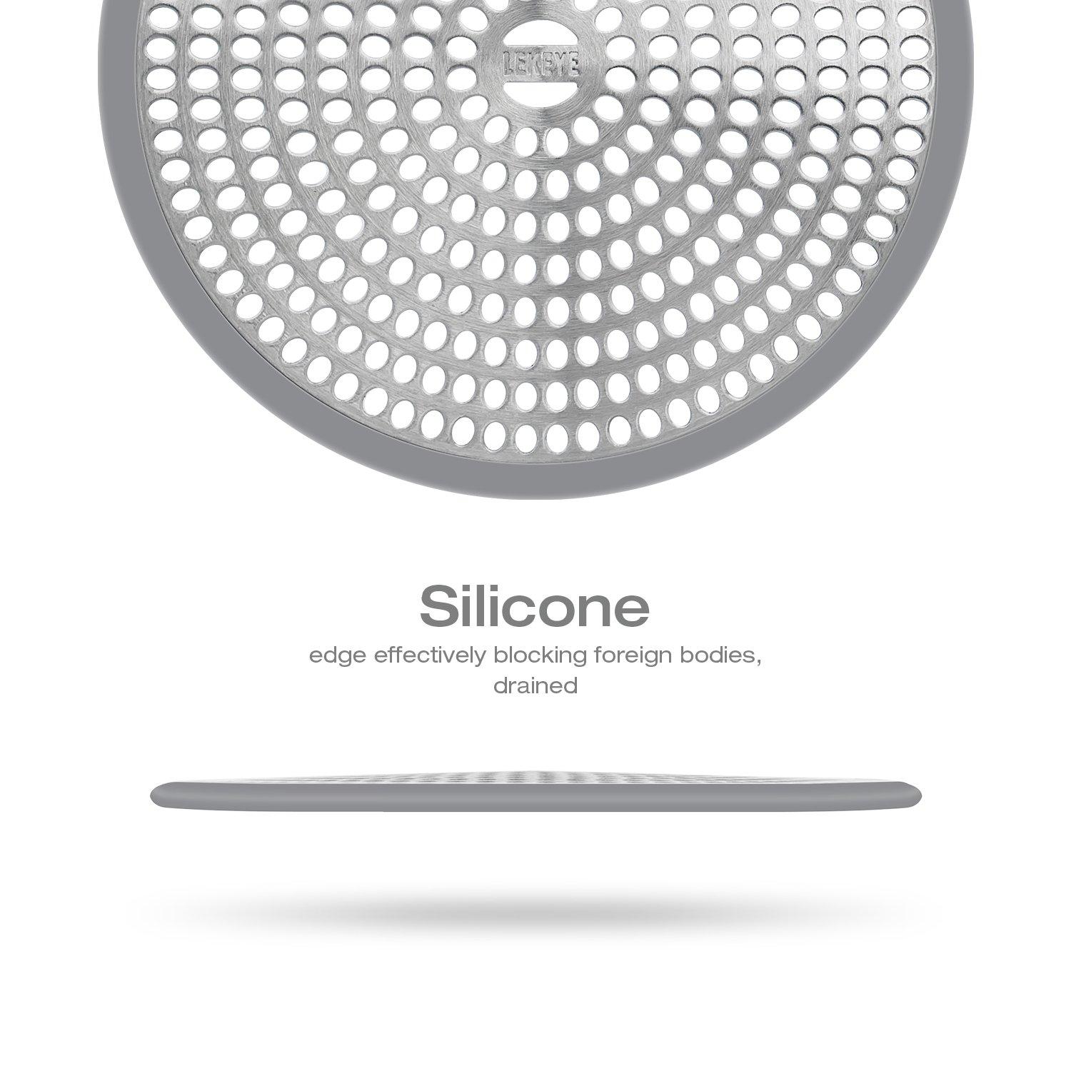 LEKEYE Shower Drain Hair Catcher/Strainer/Stainless Steel and Silicone - Image 4