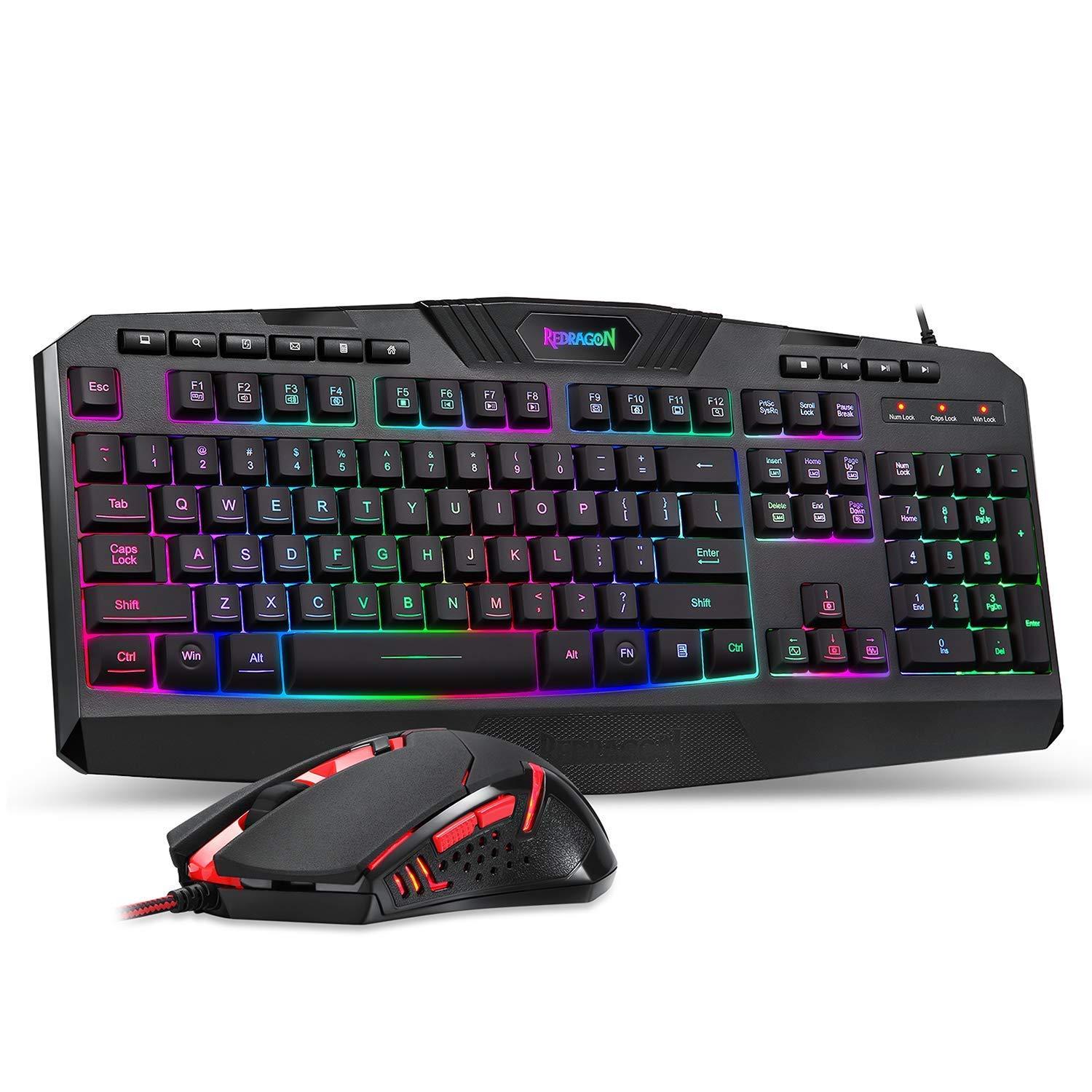 Redragon S101 Gaming Keyboard, M601 Mouse, RGB Backlit Gaming Keyboard, Programmable Backlit Mouse, Value Combo Set [New Version] - Image 1