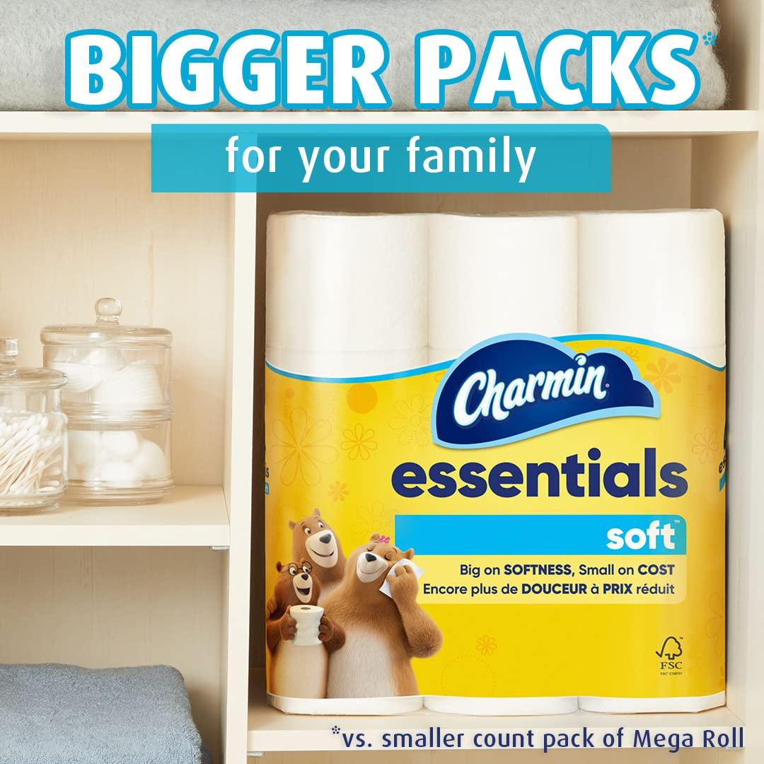 Charmin Essentials Soft Toilet Paper, 9 Mega Rolls = 36 Regular Rolls - Image 6