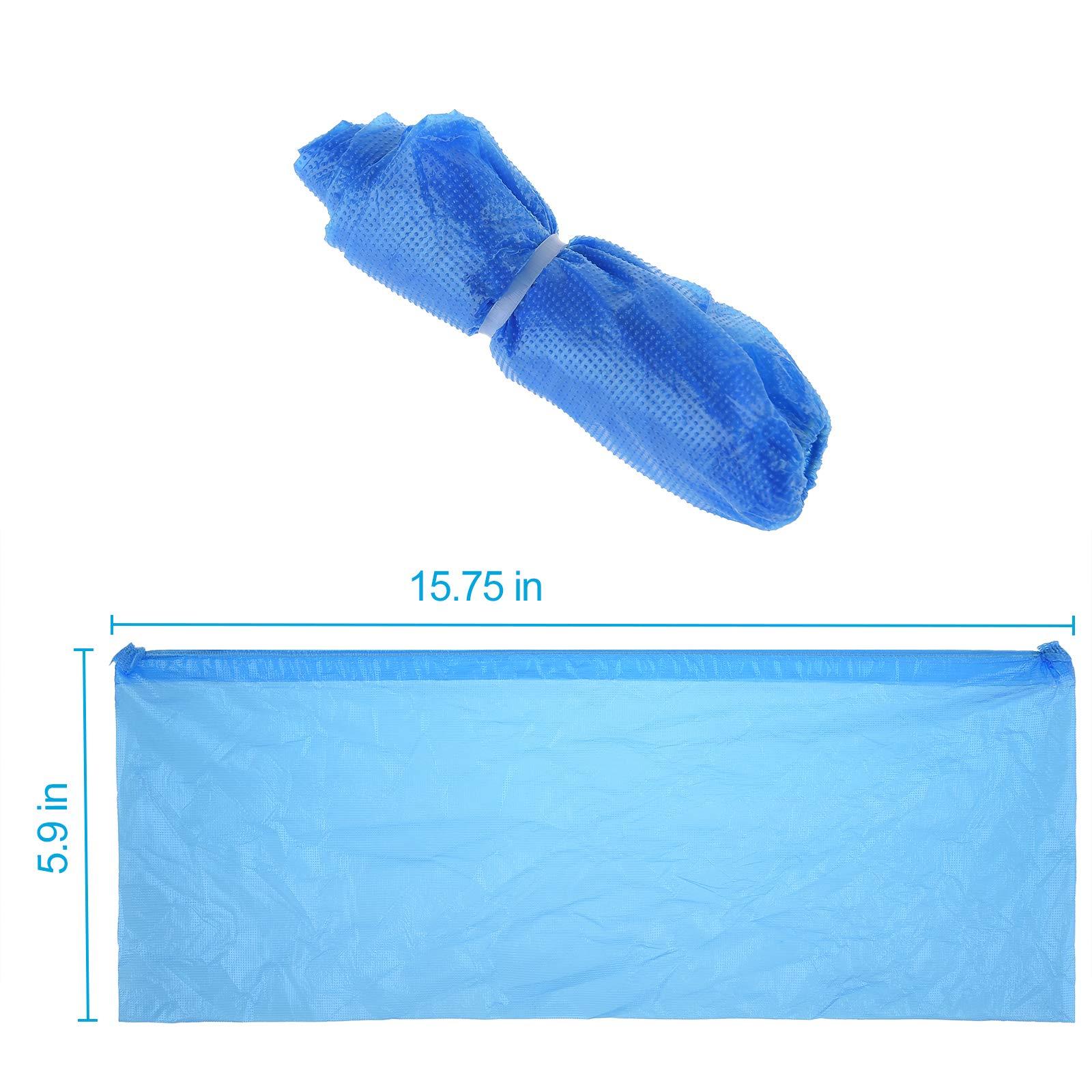 100 PCS（50 Pairs）Shoe Covers Disposable, Green Convenience, Recyclable, Boot Cover, Waterproof, Non slip, Dust proof, One Size Fit All, Durable CPE Material, Blue, Protect Your Shoes, Floor, Carpet - Image 3