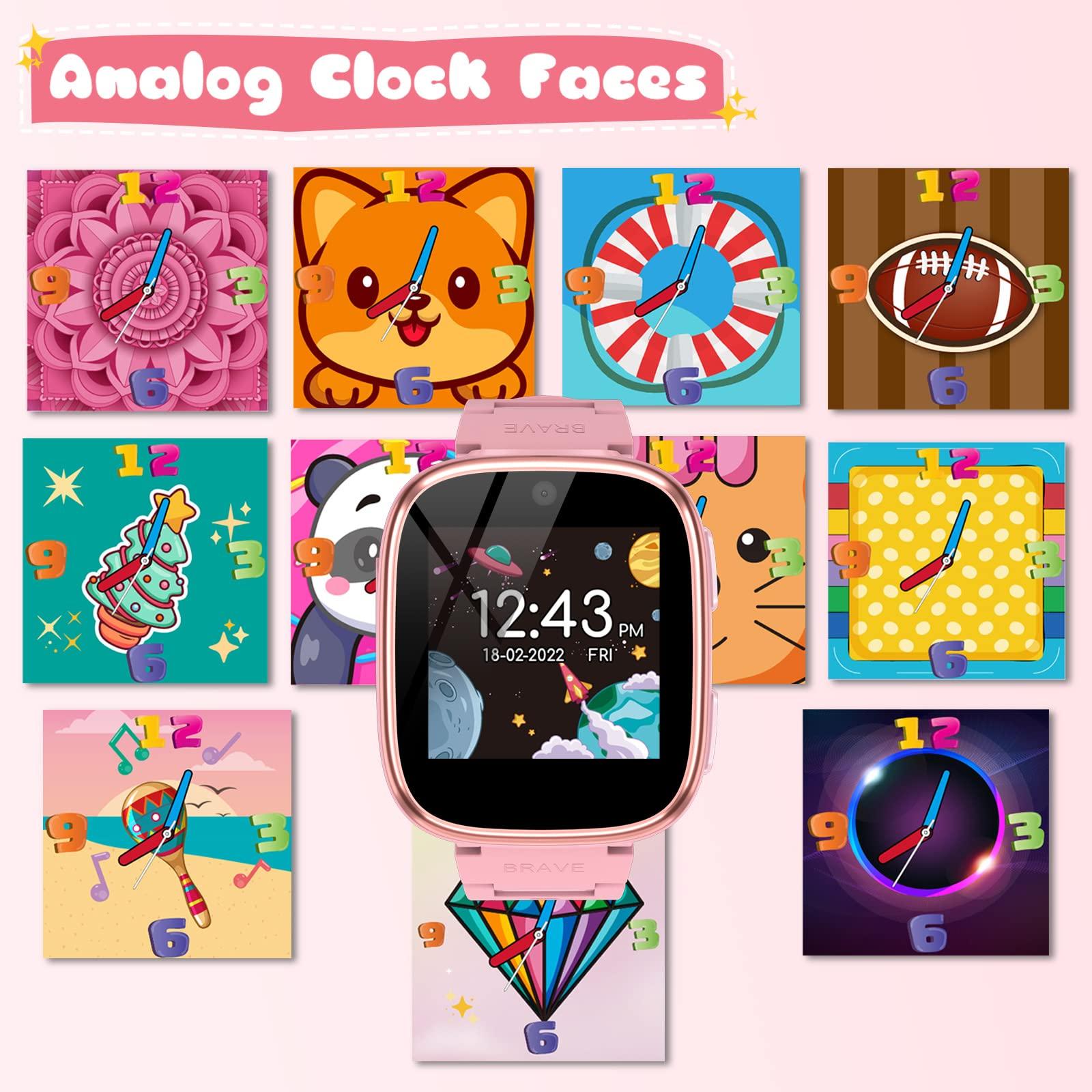Kids Smart Watch Girls Boys - Smart Watch for Kids Game Watch Gifts for 4-12 Years Old with 15 Games Camera Alarm Video Music Player Pedometer Flashlight Birthday Gift Toys for Boys Girls (Pink) - Image 4