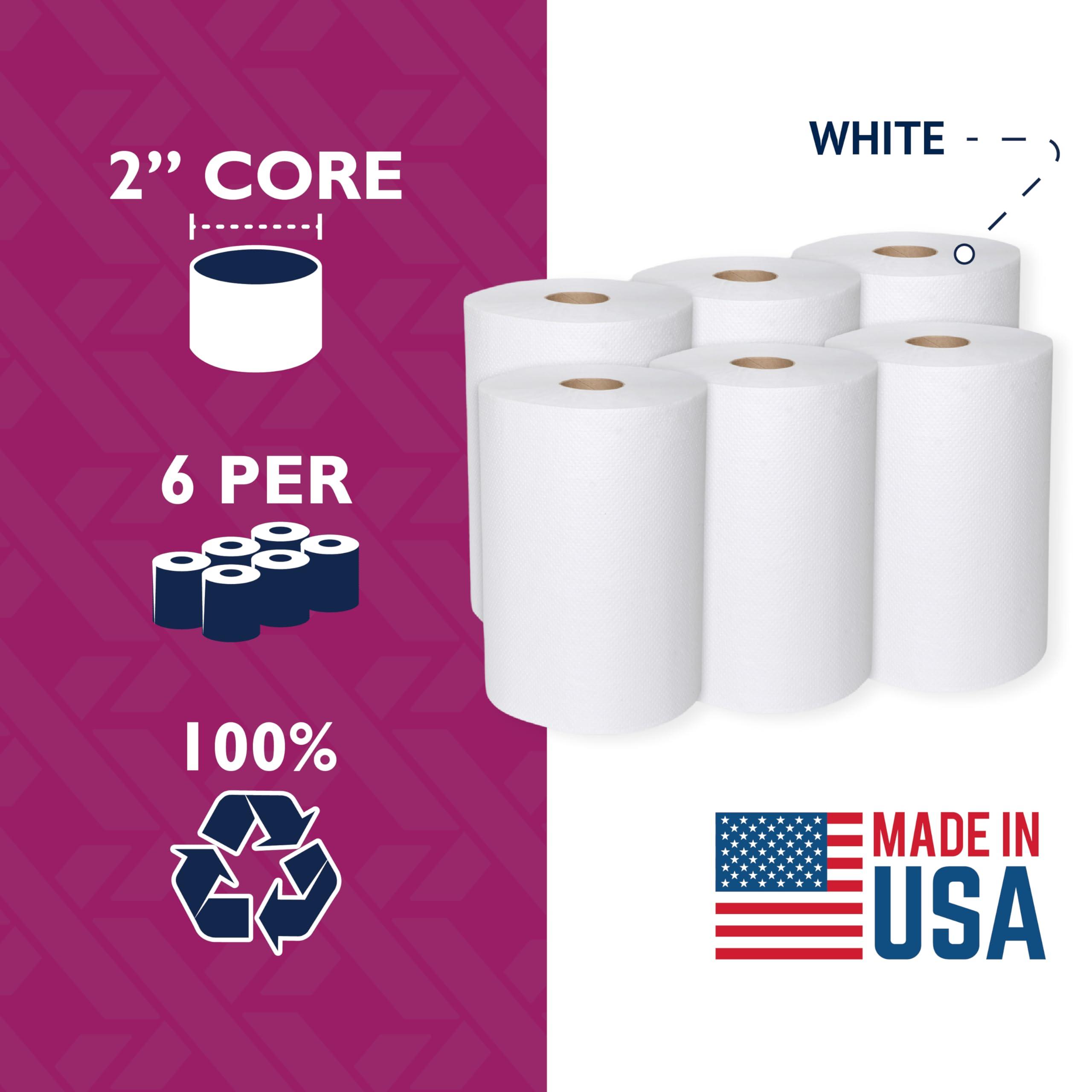 Maximus X0907 Recycled Paper Towels with Superior Absorbency, 10" Commercial Paper Towels Rolls Suitable for Office, Restaurant, and Healthcare Facilities, 6 Rolls Per Case - Image 6