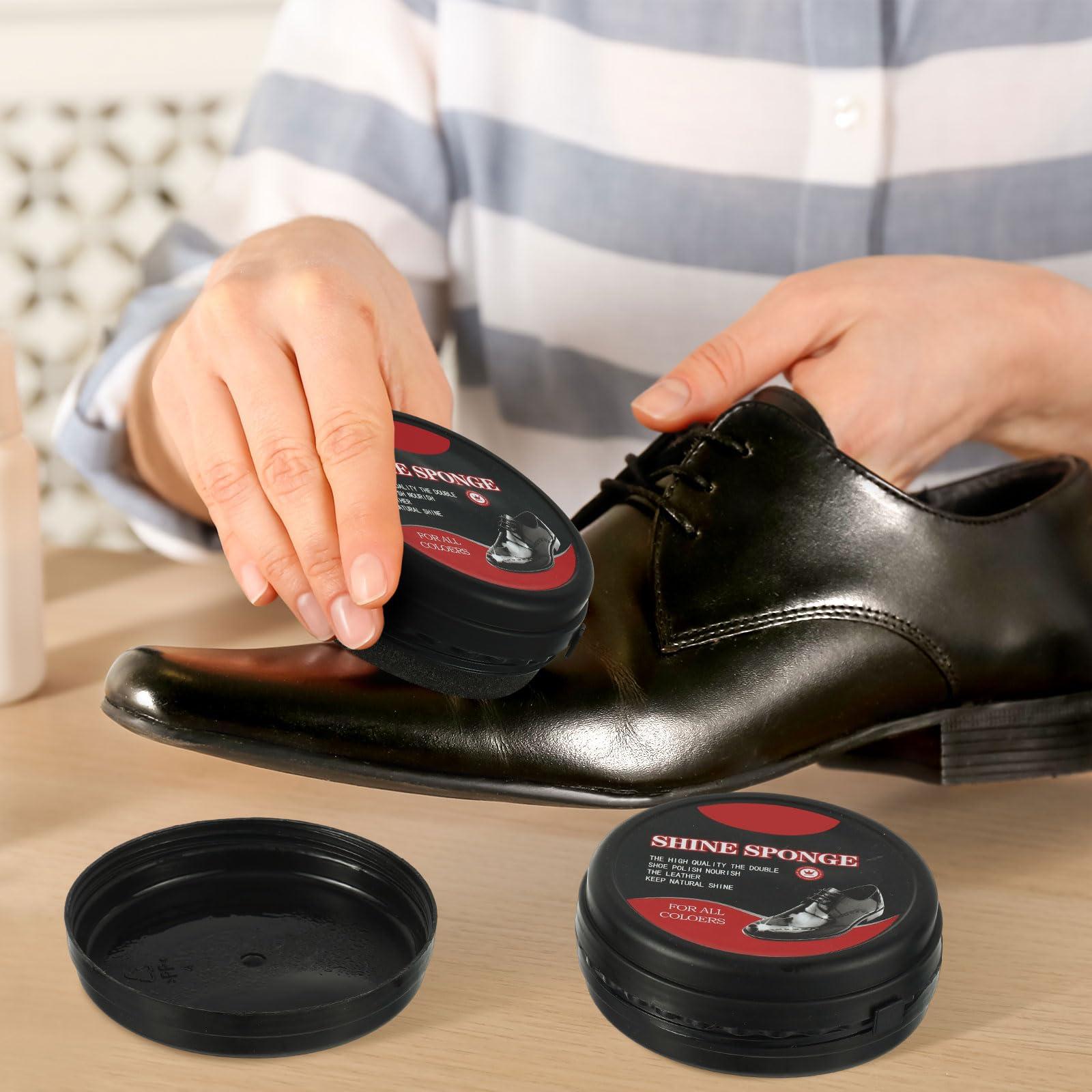 Loopeer 6 Pcs Neutral Shoe Shine Sponge for Shoes Instant Shine Sponge for Leather 0.2oz Leather care for Furniture - Image 6