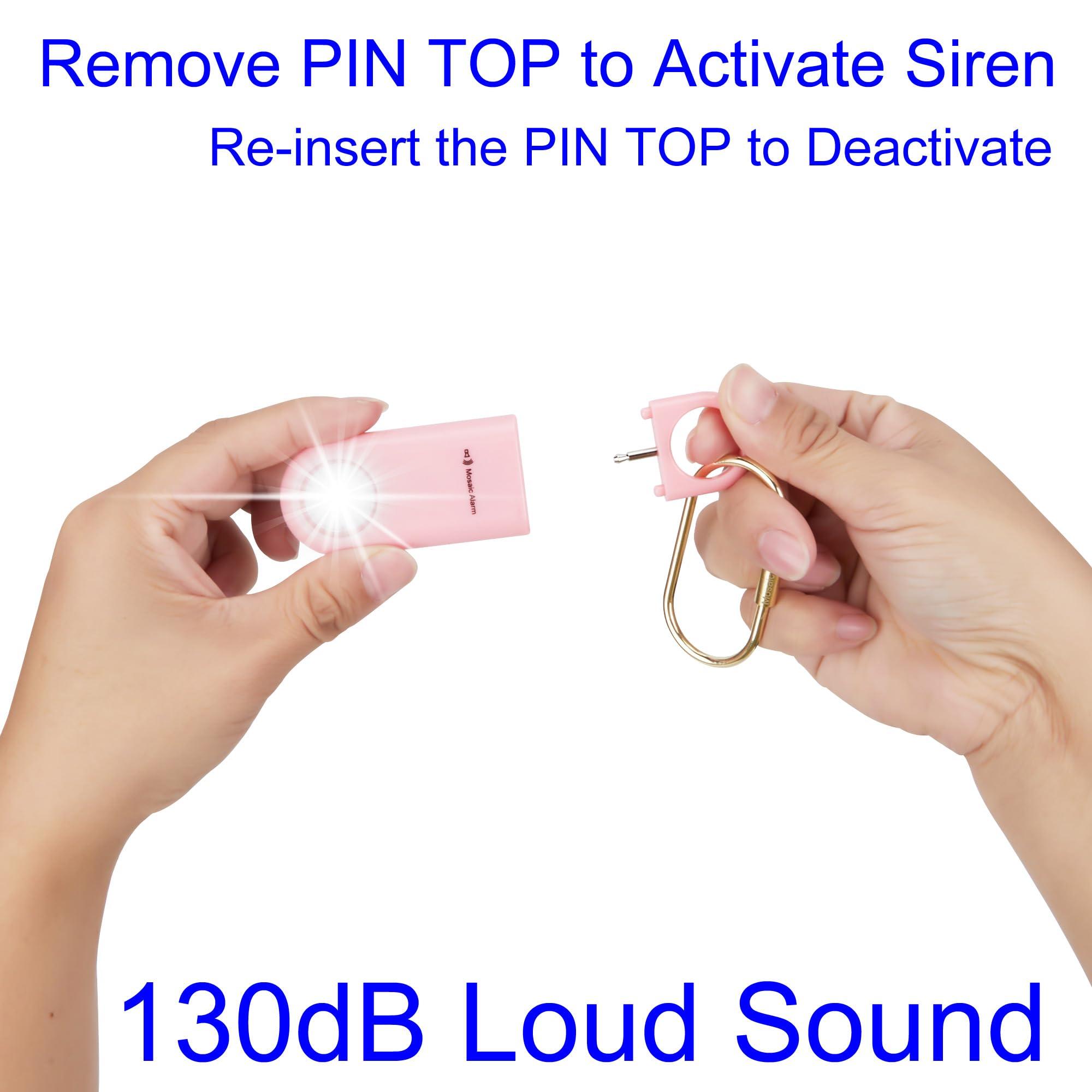 130dB Keychain Siren Strobe Light. Loud Sound Personal Safety Alarm with Carabiner. SOS Emergency Alerts for Women, Girls, School Children, Night Runners, Hiking. Bear Alarm Deterrent.Pink - Image 5