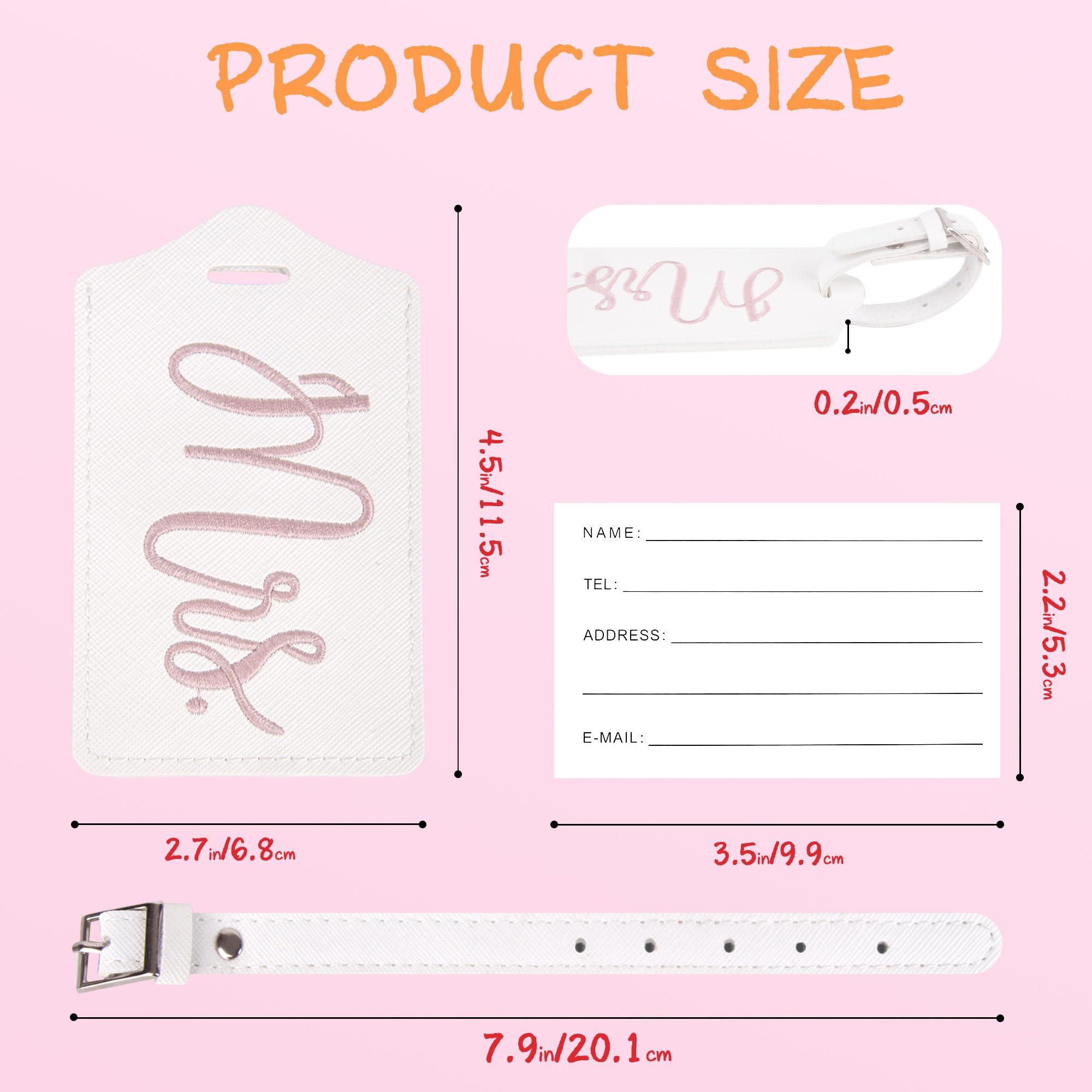 Mr and Mrs Tags, Wedding Gifts for Couples 2025, Luggage Tags for Suitcases, Bridal Shower Gifts for Vacation, Bride Travel Essentials for Women - Image 7