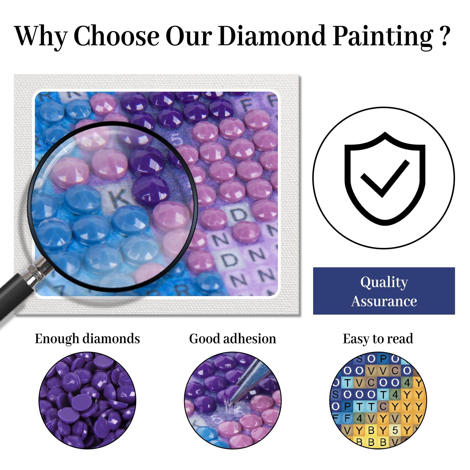Cow Diamond Art Kits for Adults, Highland Cow Diamond Painting Kits for Adults Beginners, DIY 5D Diamond Painting with Round Gem Art Kits for Gift Home Wall Decor 12x16 Inch - Image 6