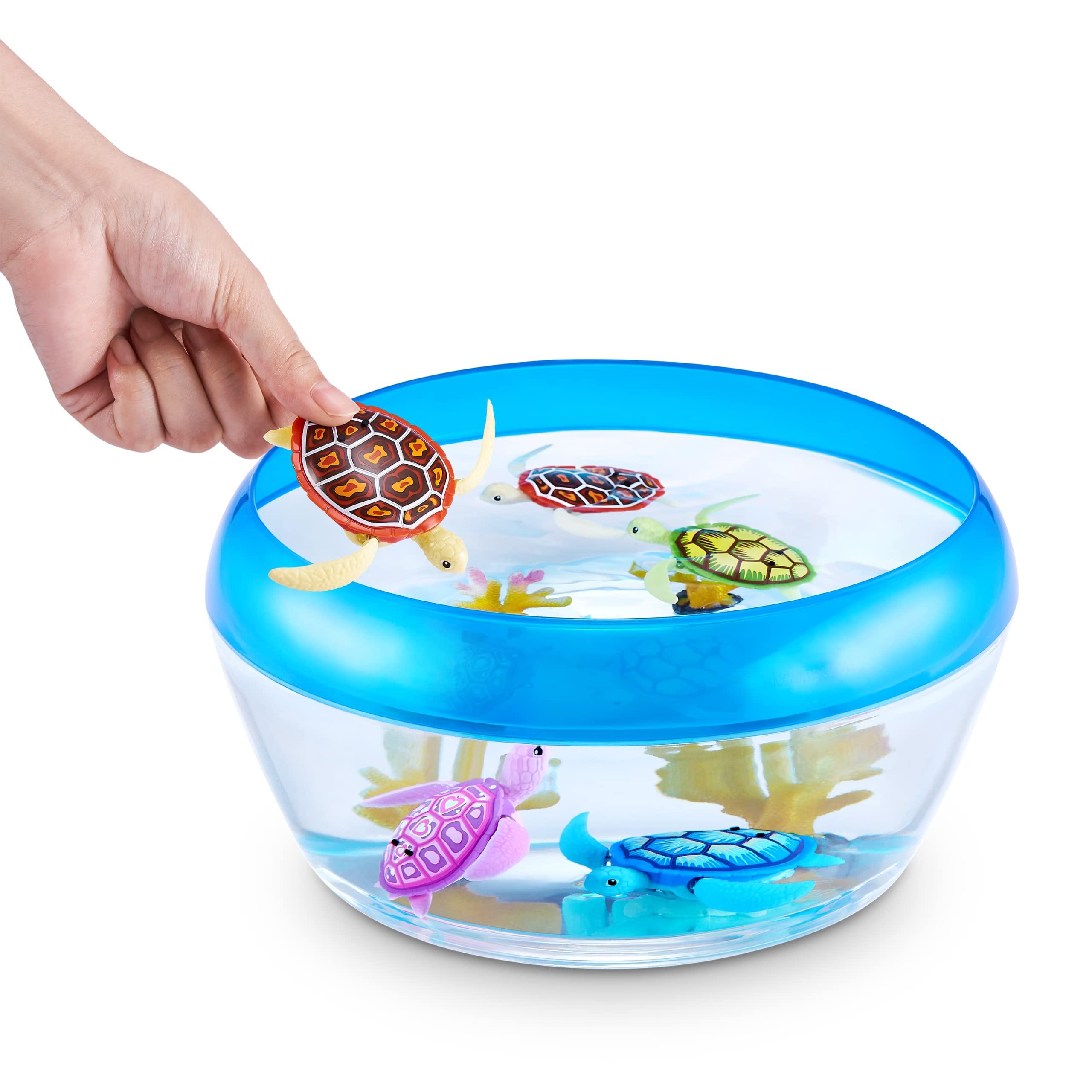 ROBO ALIVE Robo Turtle Robotic Swimming Turtle (Orange + Blue) by ZURU Water Activated, Comes with Batteries, Amazon Exclusive (2 Pack) - Image 5