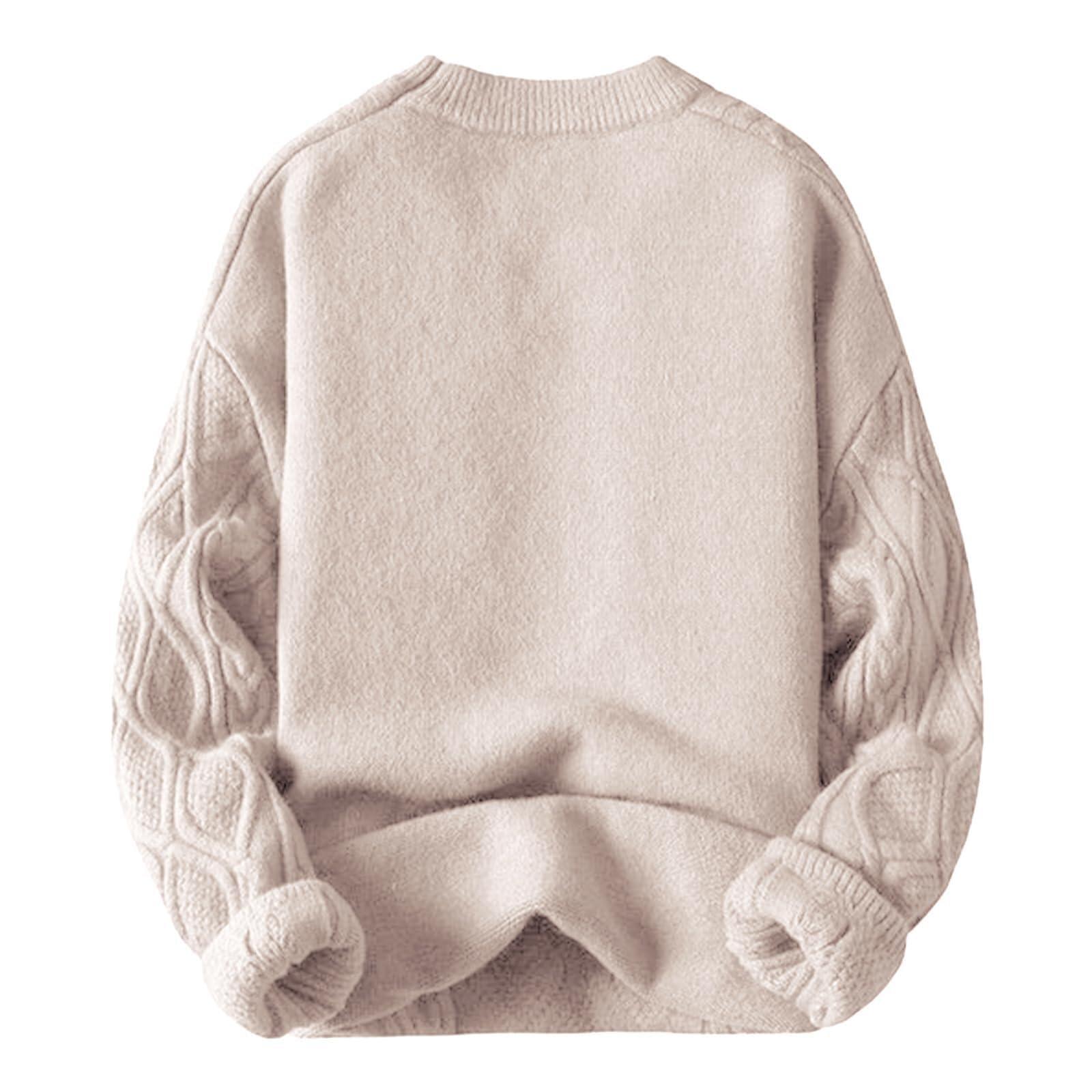 Aelfric Eden Oversized Sweater 90s Vintage Cable Knit Long Sleeve Women Woven Heavy Crewneck Pullover - Image 3