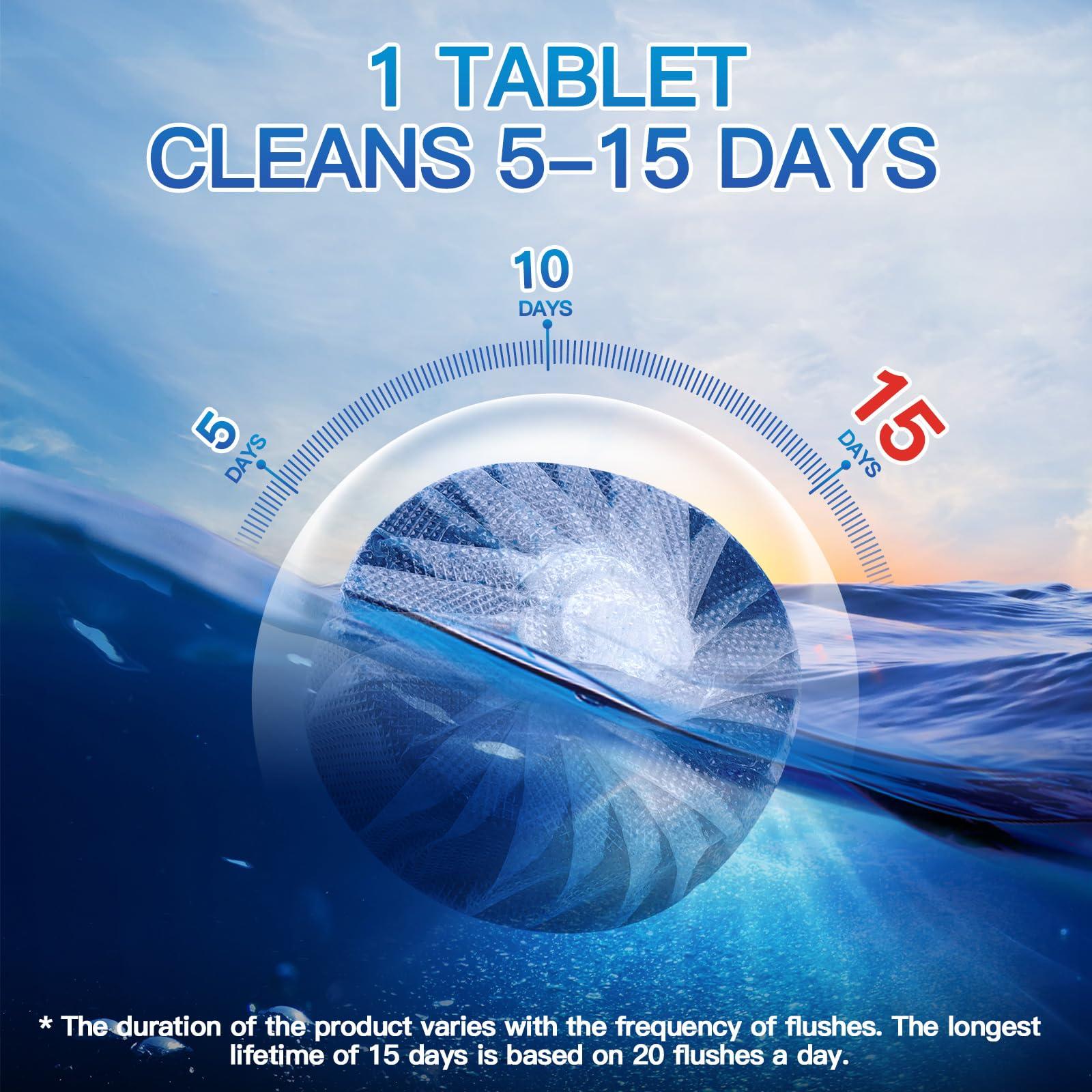 Vacplus Automatic Toilet Bowl Cleaner Tablets, Bathroom Toilet Tank Cleaner (12 PACK), VA-T165 - Image 4