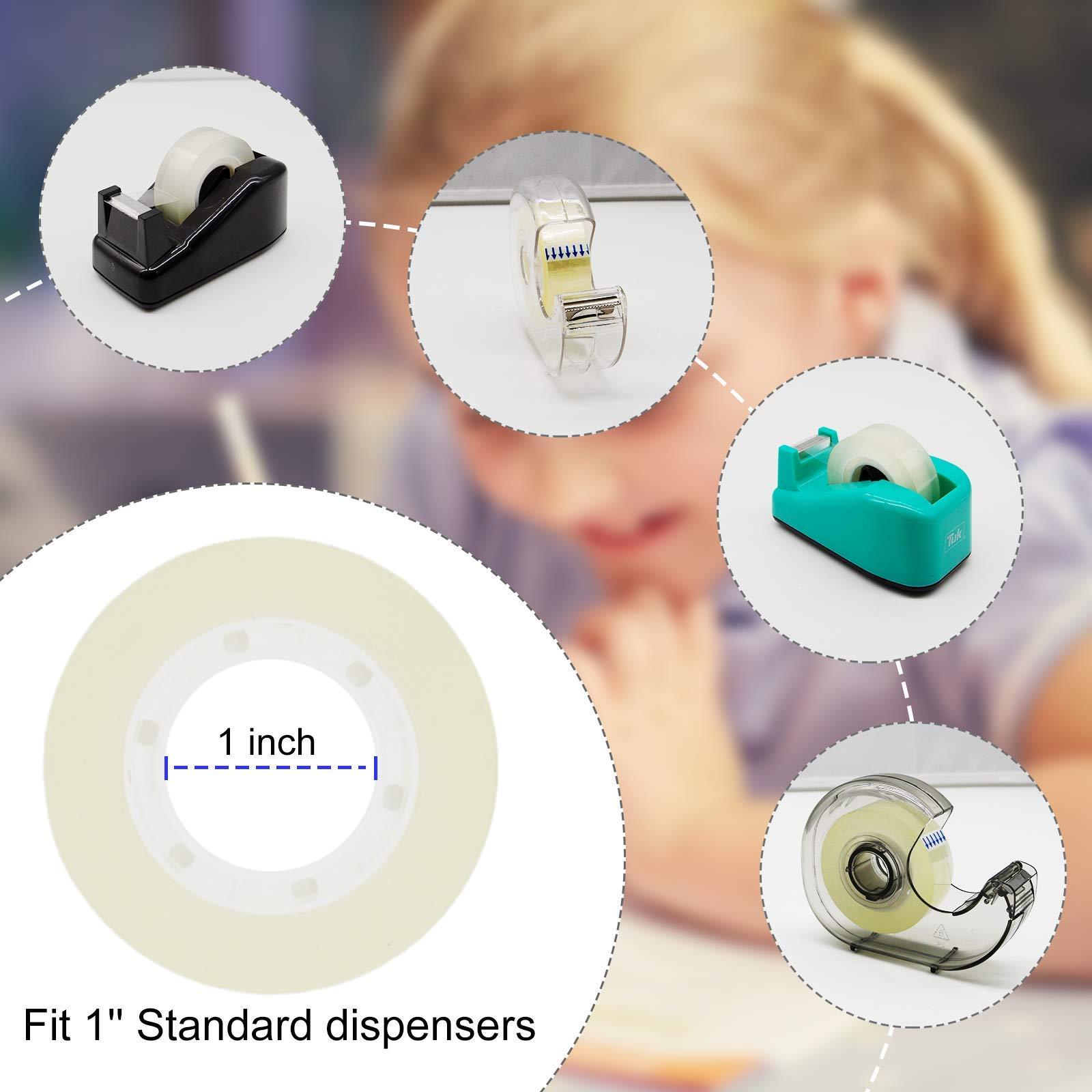 OWLKELA 6 Rolls Transparent Tape Refills, Clear Tape, All-Purpose Transparent Glossy Tape for Office, Home, School - Image 4