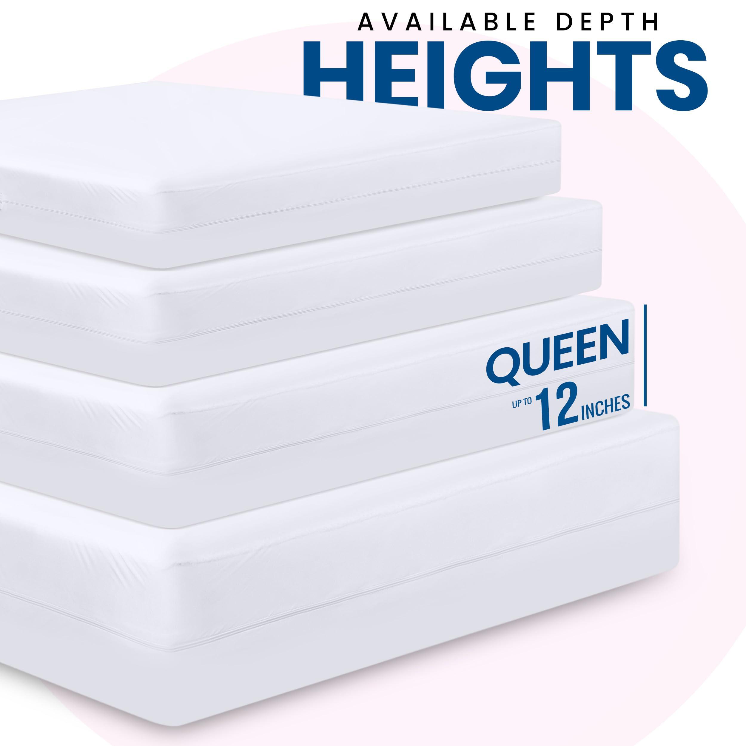 Utopia Bedding Premium Waterproof Bed Bug Mattress Cover, Queen Zippered Mattress Protector, 12 Inches Deep, Dust Mite Proof 6-Sided Mattress Encasement for Bed - Image 4