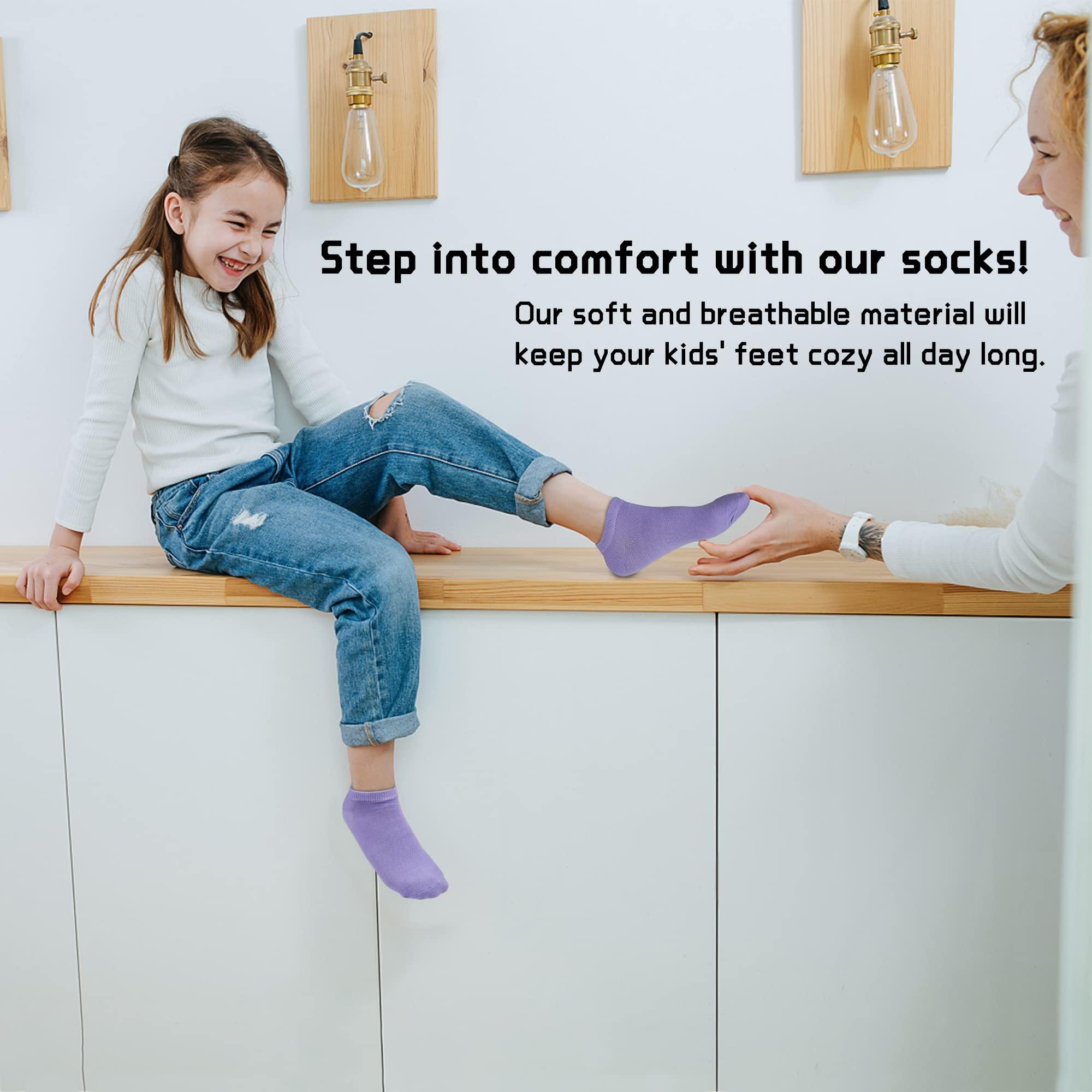 SPTRAMLE Kids Socks - 25 Pairs Toddler Ankle Socks Set, Low Cut for Boys & Girls (0-14 Years Old) - Image 5