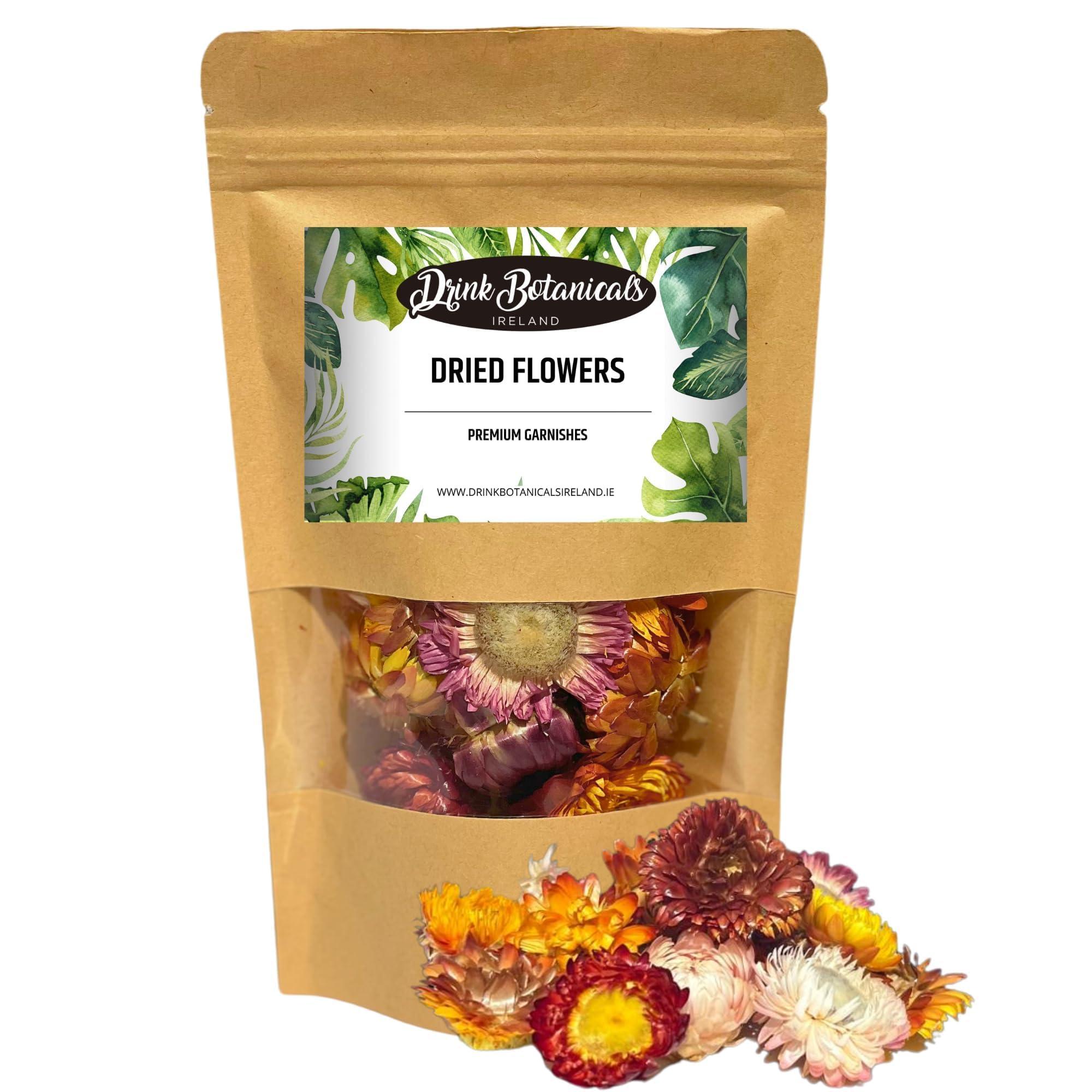 Food Grade Dried Mixed Flowers | 20+ Flowers | 100% Natural | Dried Flowers | Cocktail Toppers | for Garnishing Cocktails, Cake Decoration, Tea Infusions | 20 Grams, 0.7 oz | Drink Botanicals Ireland - Image 9
