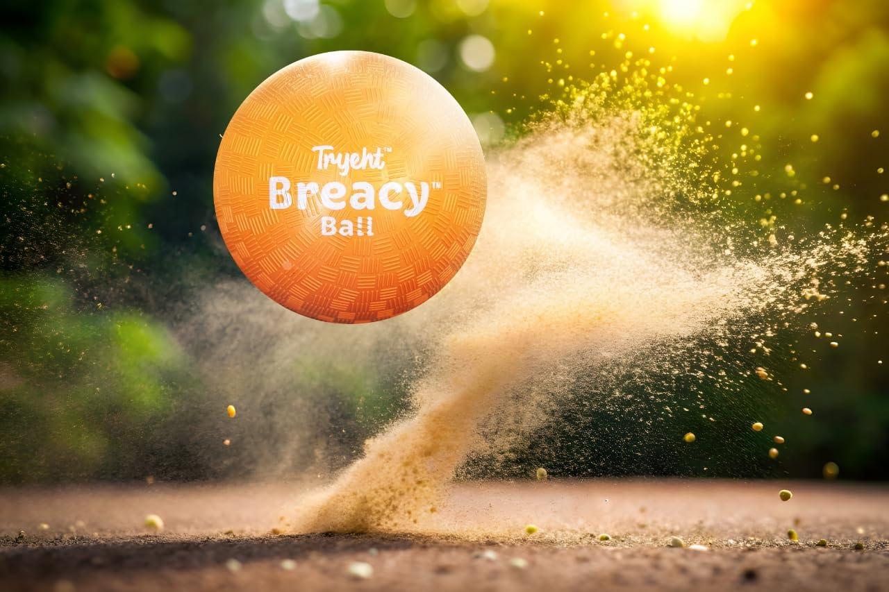 Tryeht Self Inflating Ball 5", Rubber New Feel Breacy Ball, Hi Bouncy, Never Need Pump, Neon Orange, Playground Balls, Handball, Dodgeballs, Picnic and School Play in and Outdoor - Image 7