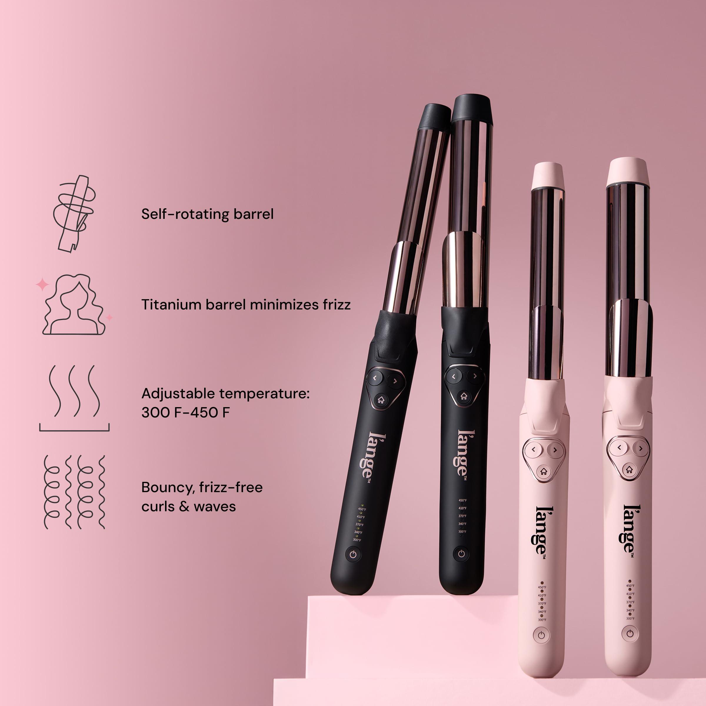 L'ANGE HAIR Le Pirouette 32MM Titanium Rotating Curling Iron Self-Rotating Curler | Curls and Waves for Beginners and Pros | Premium Titanium Barrel | Black - Image 2