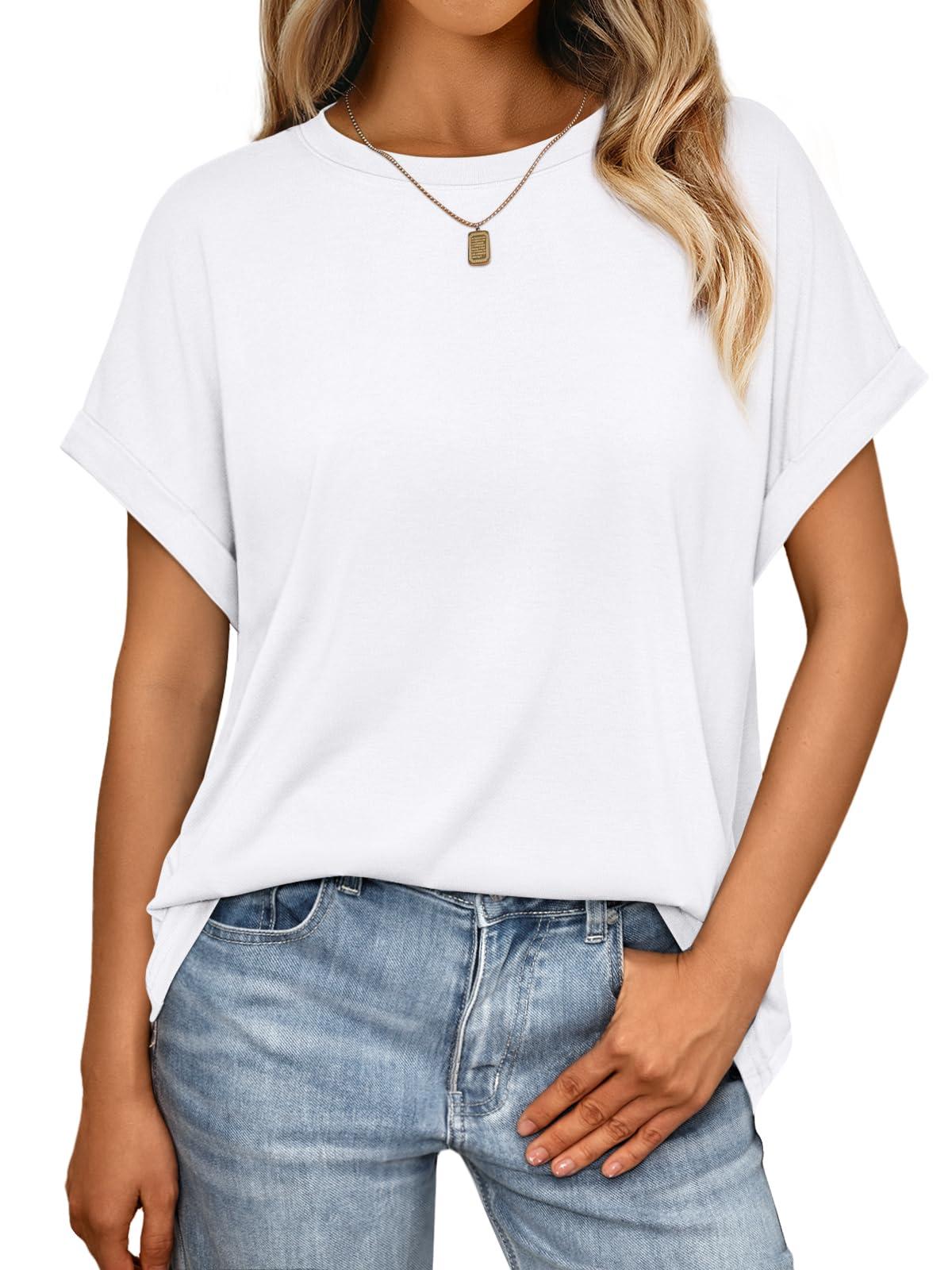 AUTOMET Womens Summer Tops Oversized Short Sleeve Business Casual T Shirts Trendy Fashion Clothes Spring Outfits 2025