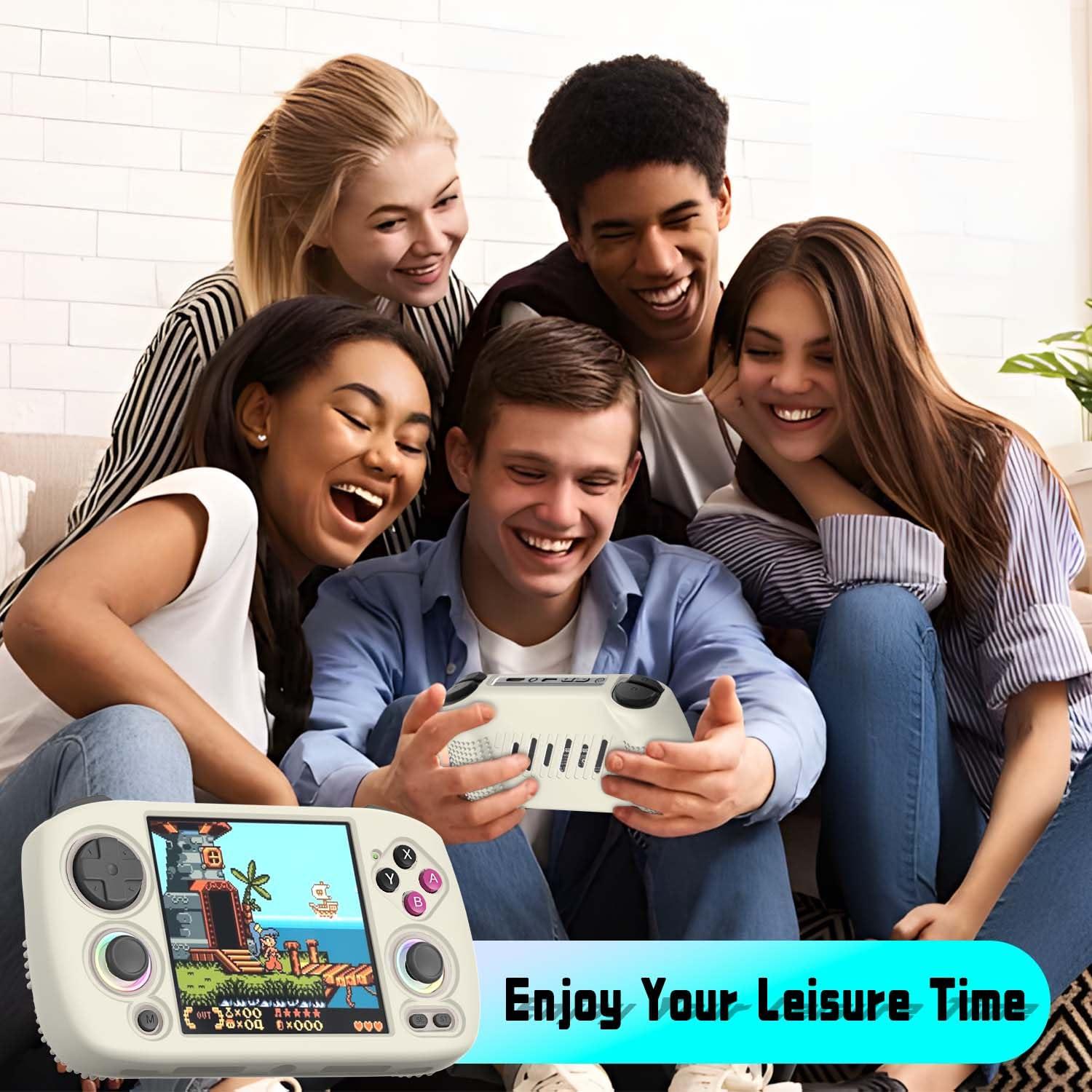 FIOPAZ for Anbernic RG CubeXX Skin Case, Soft Silicone Protective for RG CubeXX Retro Handheld Game Console Only, Drop and Scratch Resistant Washable for RGcubeXX Cover with Lanyard, Off-White - Image 6