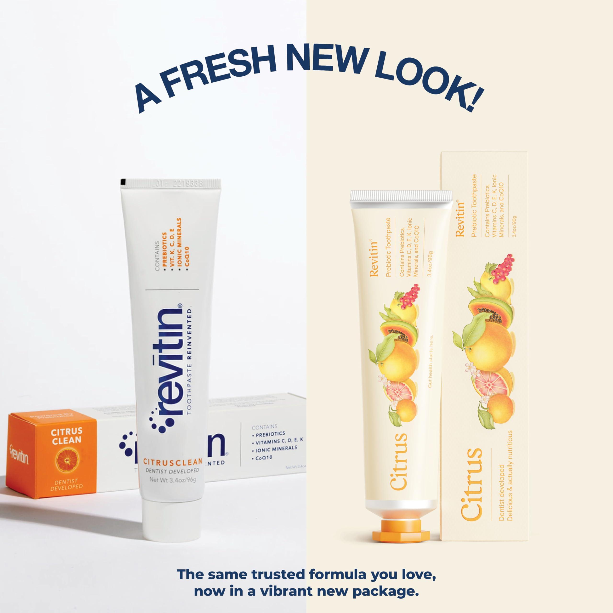 Revitin Toothpaste | Fluoride-Free Prebiotic Citrus Tooth Gel | No SLS, Gluten Free, Dye Free, GMO Free, No Sweeteners | Non-Toxic, Kid Approved - Image 2