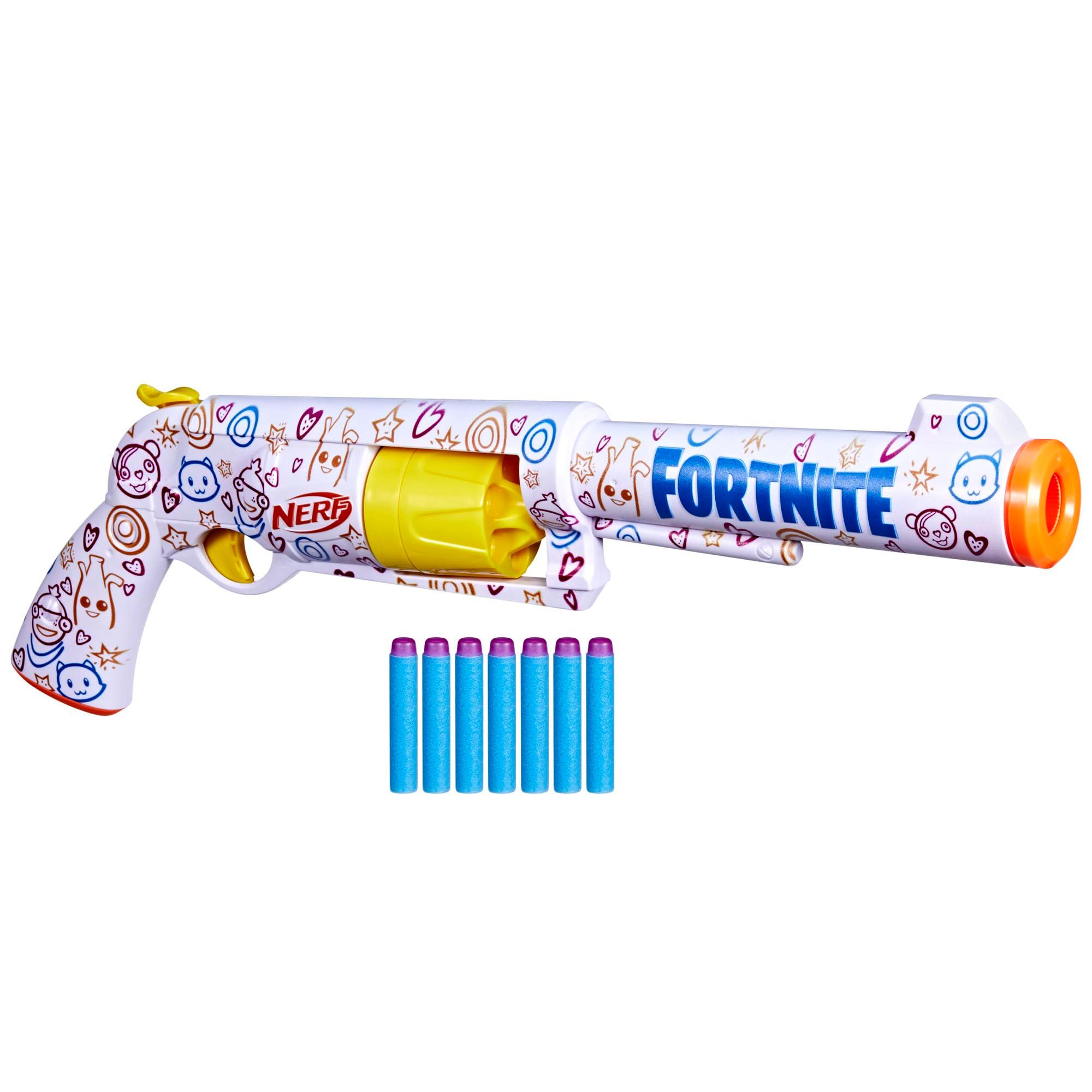 Nerf Fortnite Frenz 4 Ever Blaster, Bonus Code to Unlock Frenz 4 Ever Wrap in The Game, 6 Elite Darts, 6-Dart Drum, Fortnite Gifts - Image 9