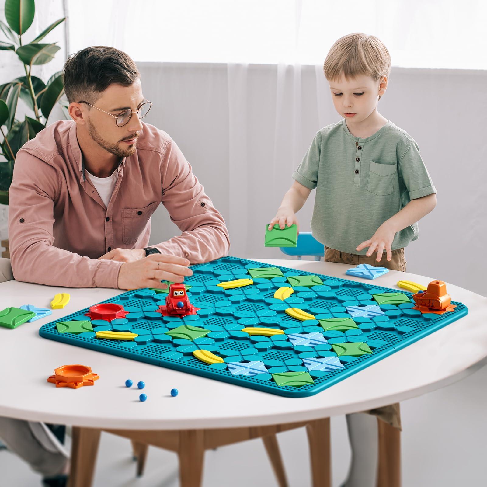 Kids Toys STEM Board Games - Large Size Logical Road Builder Educational Brain Teasers Puzzles Toys, Preschool Learning Montessori Big Board Maze Birthday Gifts Kids Boys Girls Age 4-8 Year Old - Image 9