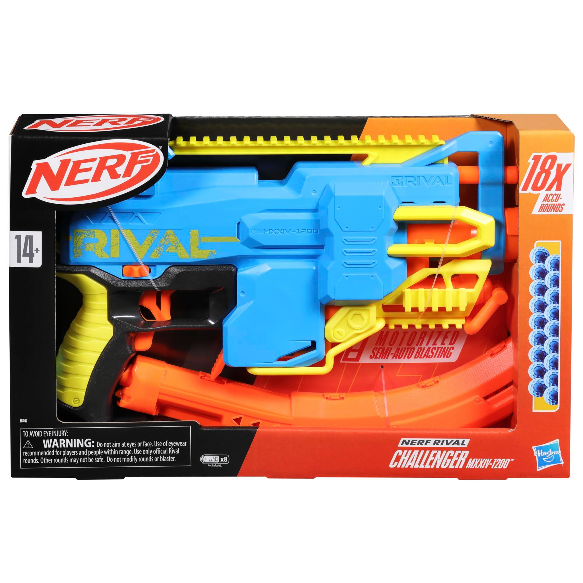 Nerf Rival Challenger MXXIV-1200 Motorized Blaster, Curved 12 Round Magazine, 18 Nerf Rival Accu-Rounds, Gifts for Teens - Image 5
