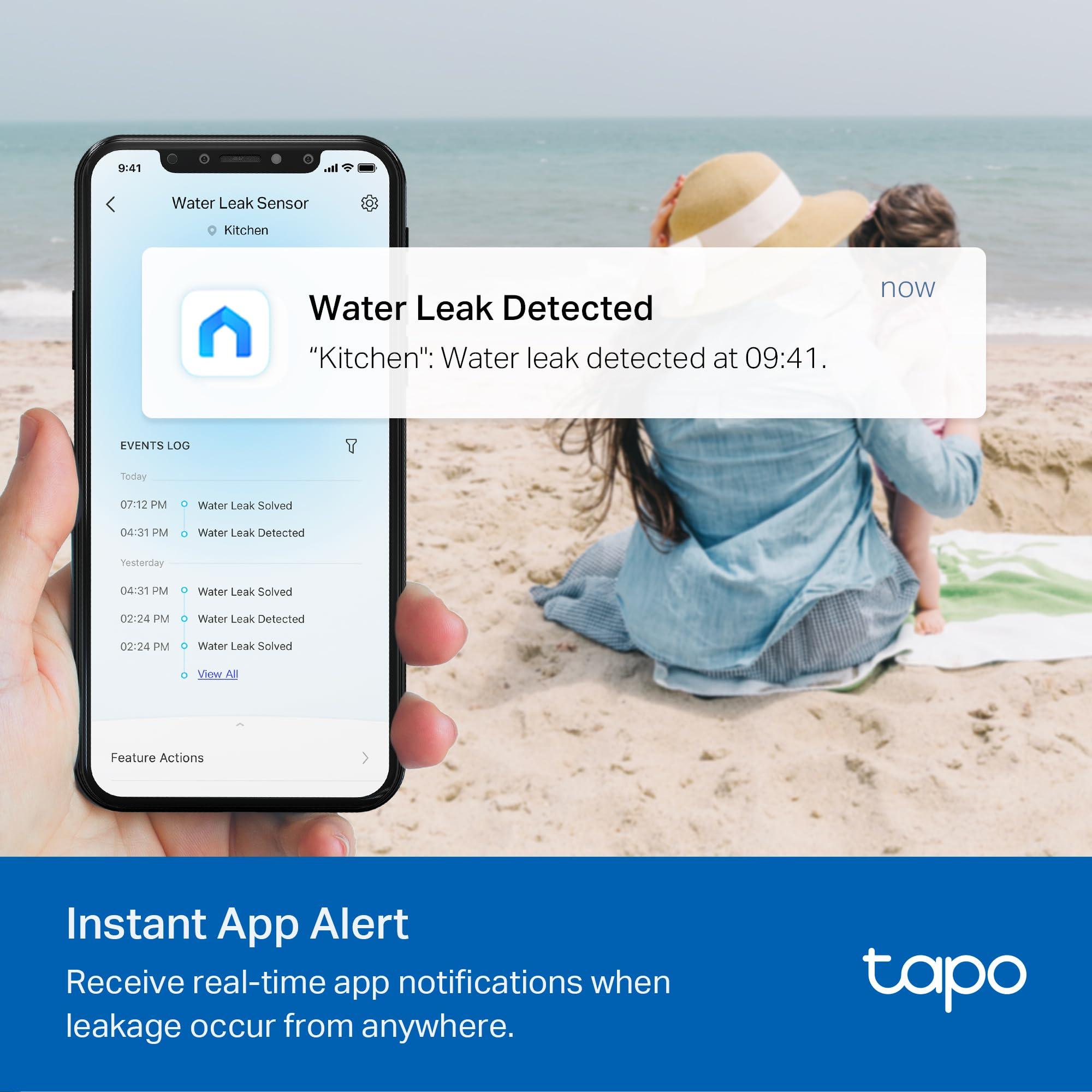 TP-Link Smart Water Leak Detector, Wi-Fi with Rapid Dripping Detection, 90dB Adjustable Alarm, App Alerts, Compatible with Alexa and Google Home - Image 4