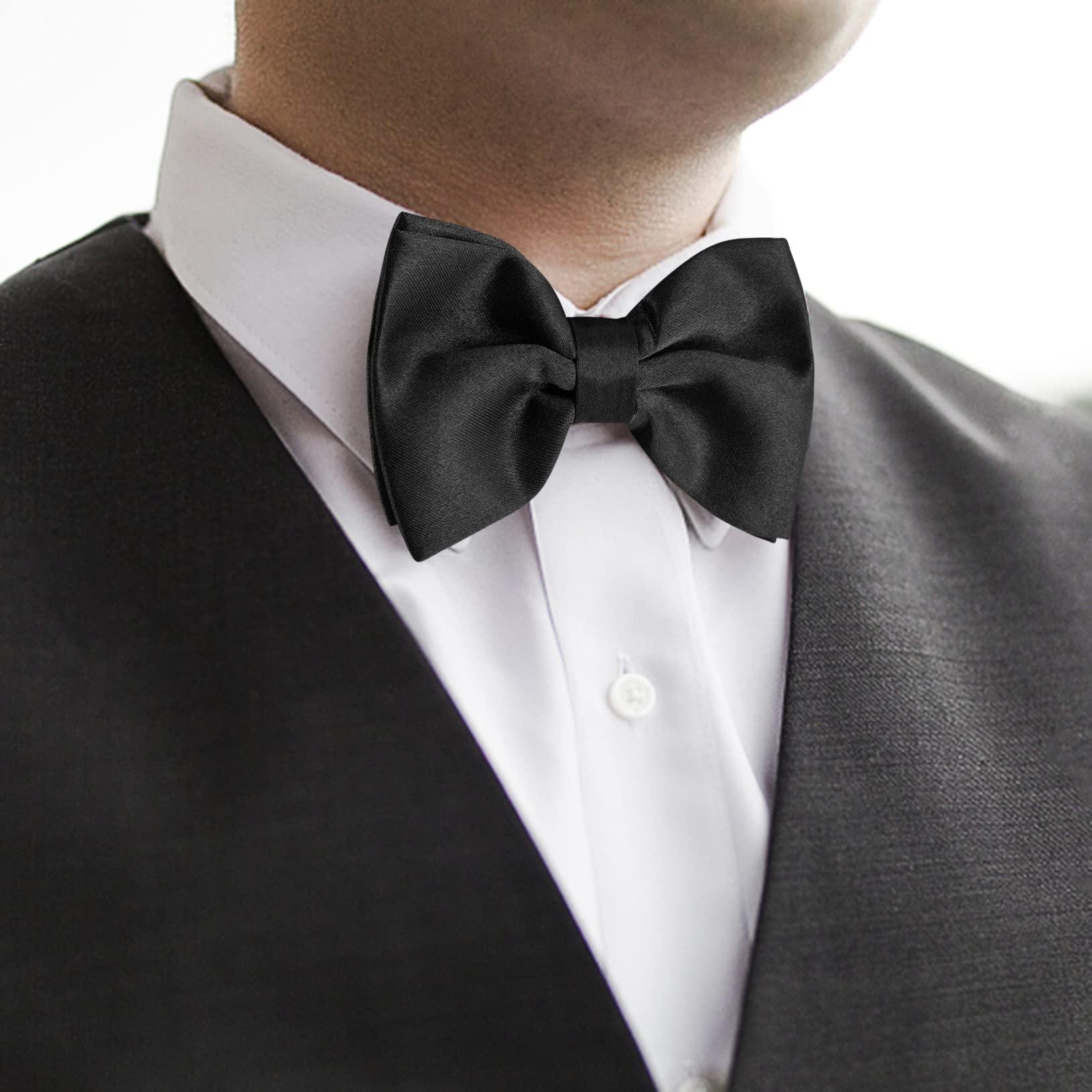 Unoutur bow ties for men, Pre-tied Men's Bow Ties Adjustable Satin Bow Tie for any Age - Image 2