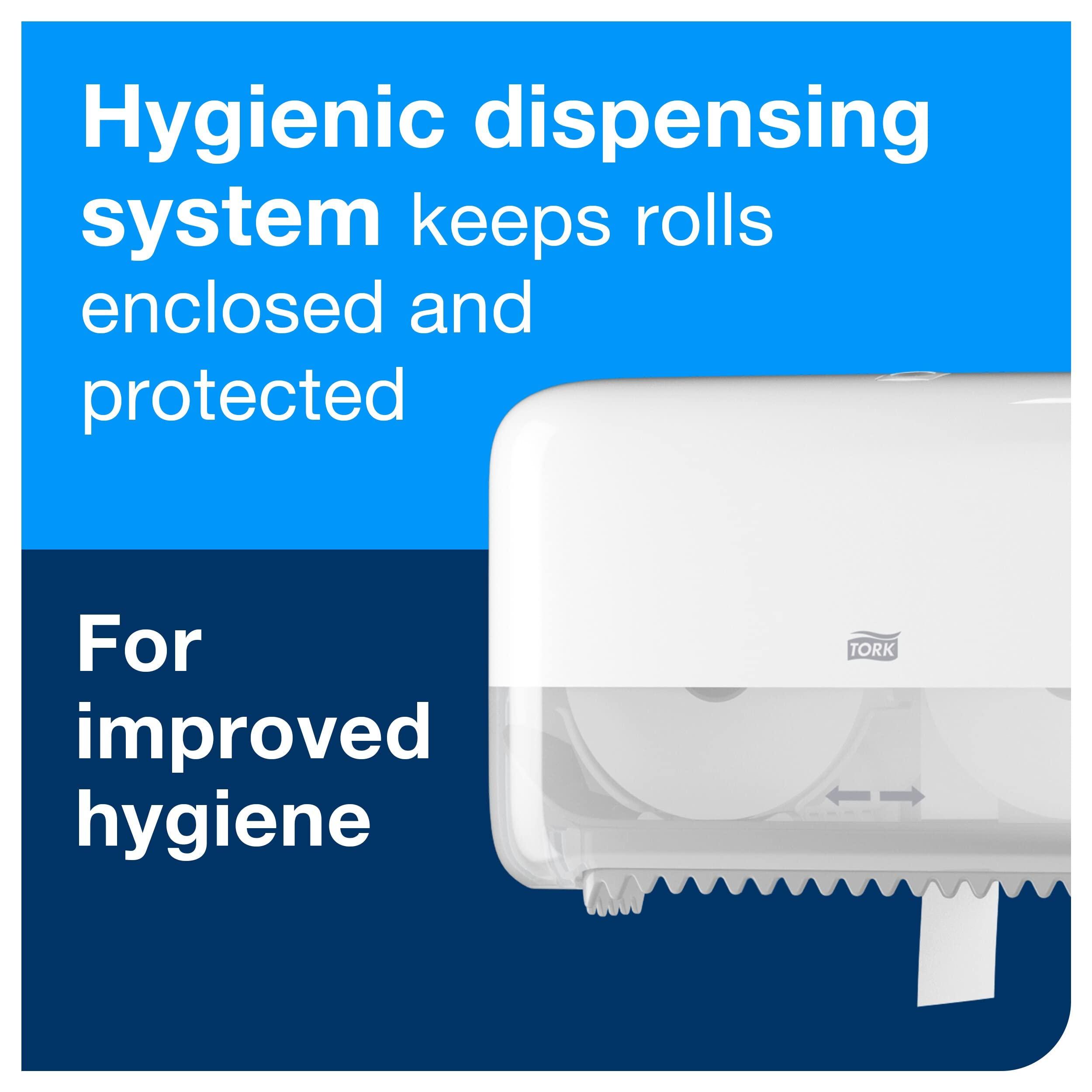 Tork Coreless High-Capacity Toilet Paper Roll White T7, Advanced, 2-Ply, 36 x 1000 Sheets, 472880 - Image 9