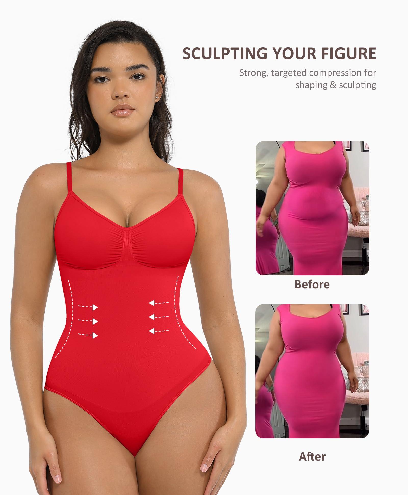 FeelinGirl Shapewear Bodysuit for Women Tummy Control Sculpting Shaper Thong Seamless Snatched Waist Shaper Body Suit - Image 5