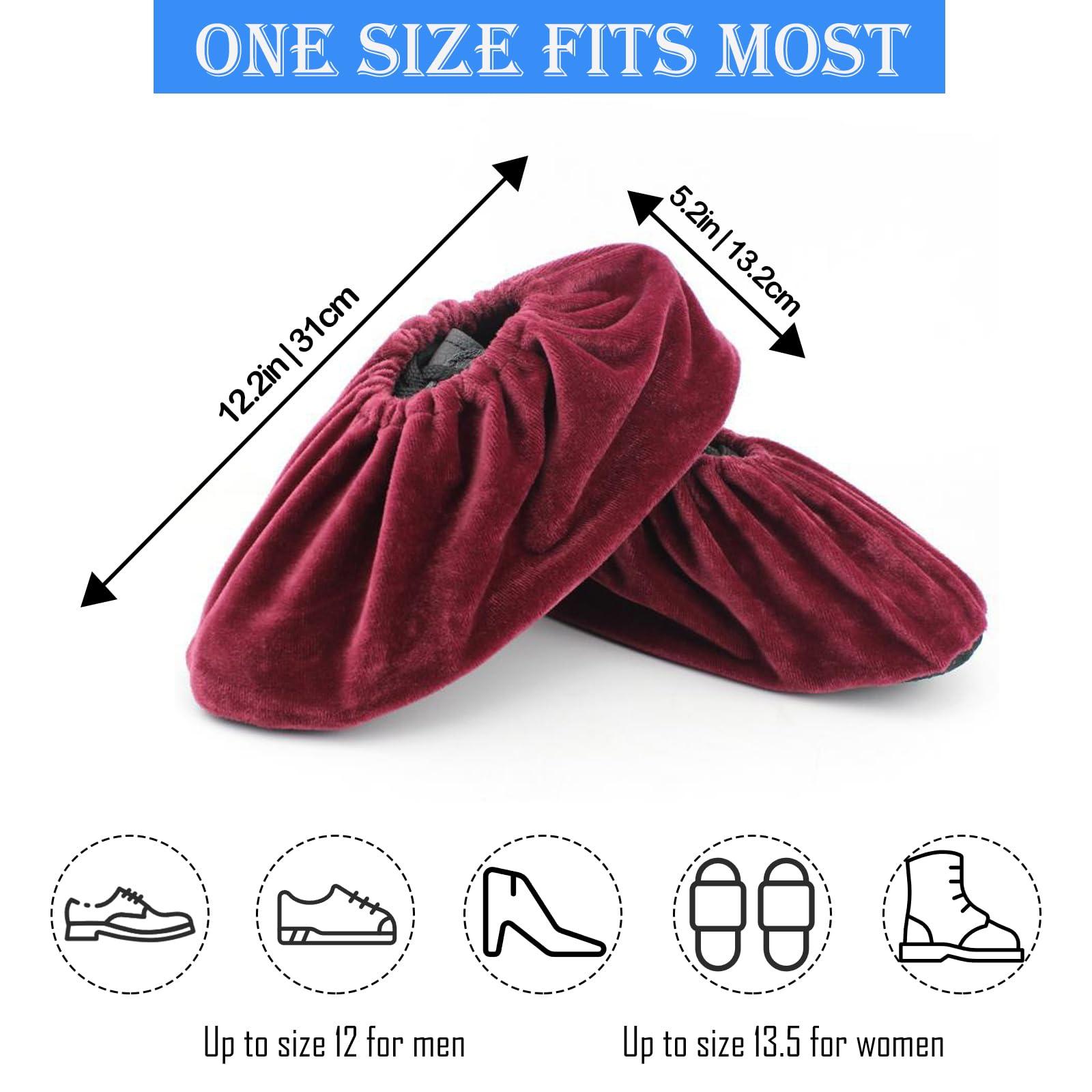 TKRADISH 10 Pairs Reusable Non Slip Shoe Covers, Universal Soft Washable Thickened Foot Boot Shoe Covers for Interior, office, cleaning - Image 2