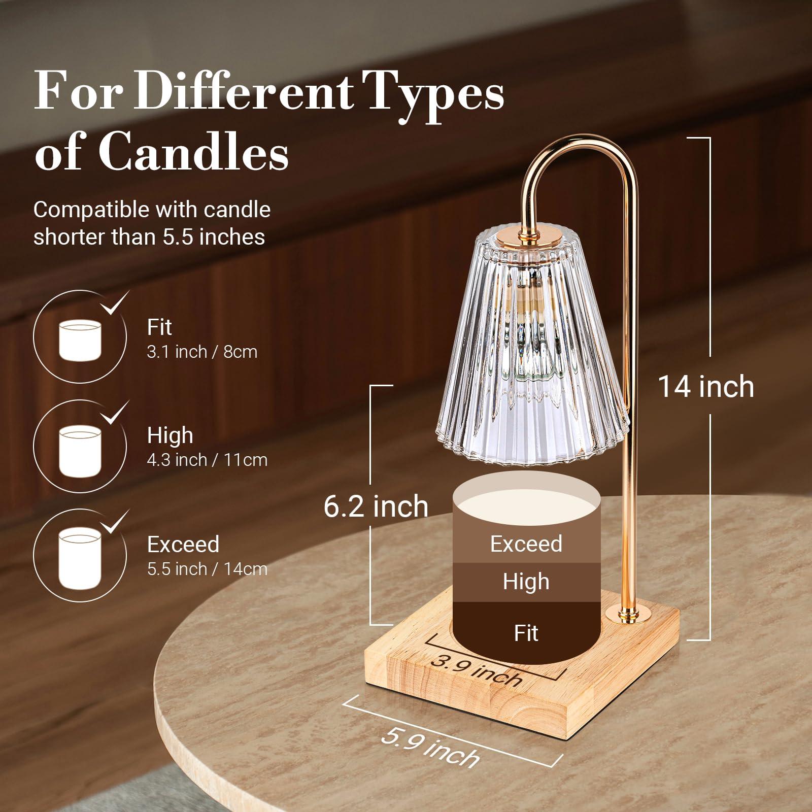 Marycele Candle Warmer Lamp with Timer Dimmer, Birthday Gifts for Mom Women Friend Sister, House Warming Gift New Home, Vintage Clear Wax Melt Warmer, Dorm Room Office Apartment Home Decor - Image 2