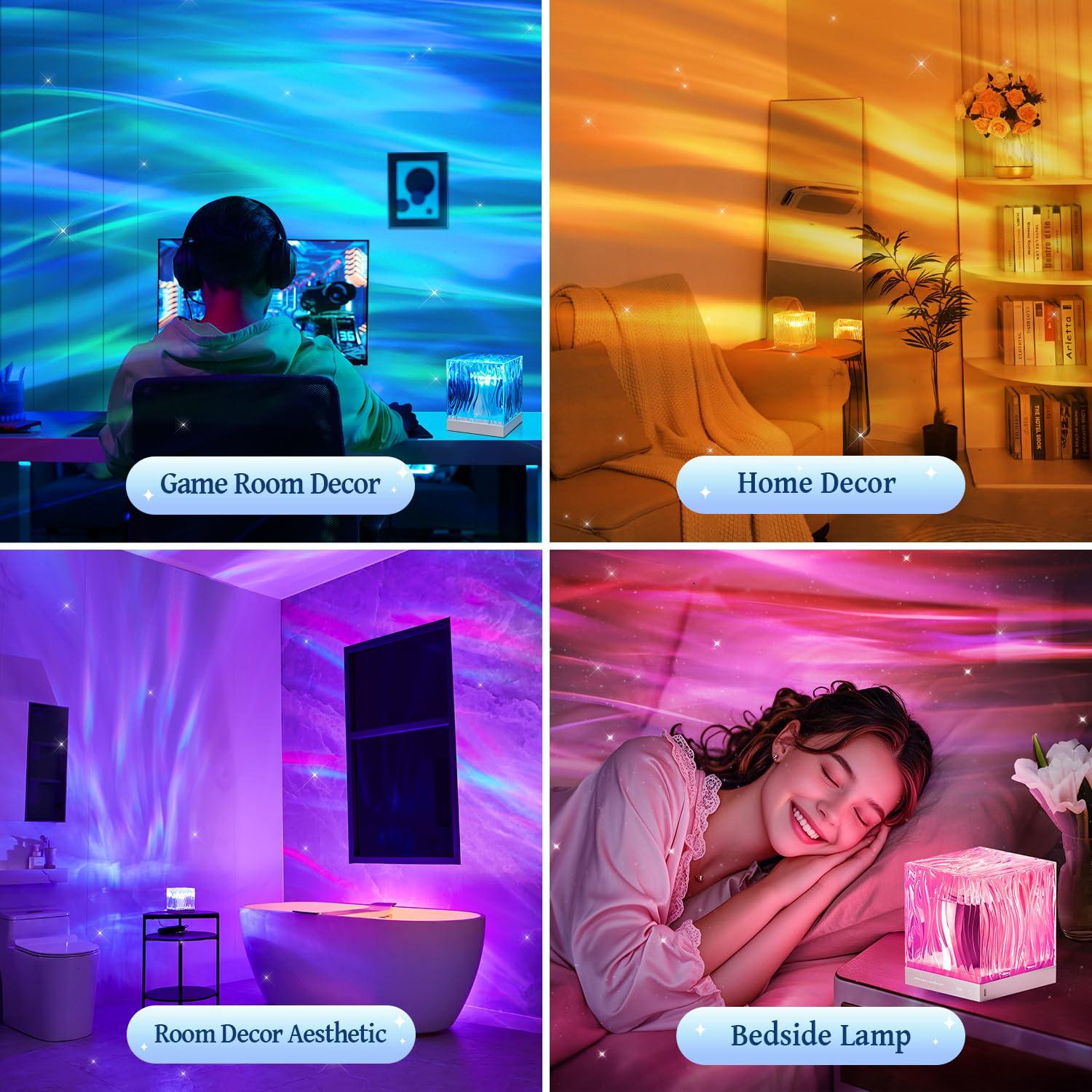 Mubarek Northern Lights Projector, 18 Colors 162 Modes Ceiling Galaxy Projector, Remote Ambient Lighting Mood Lighting, Room Lights for Bedroom, Cool Stuff Aesthetic Room Decor for Teen Girl Gifts - Image 5