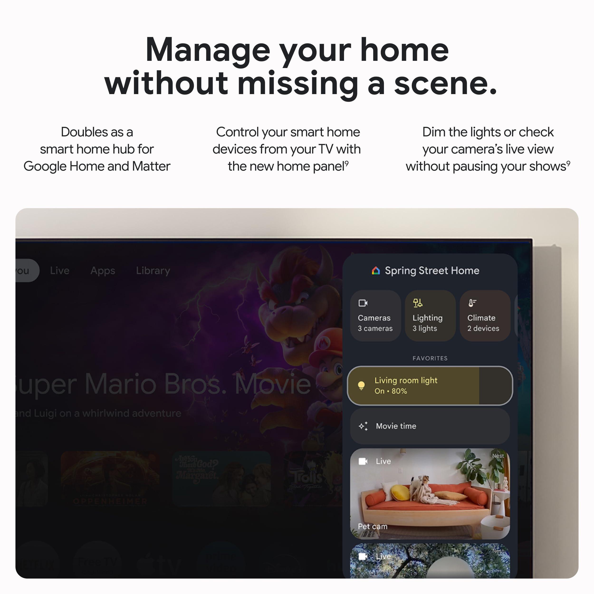 Google TV Streamer 4K - Fast Streaming Entertainment on Your TV with Voice Search Remote - Watch Movies, Shows, Live TV, and Netflix in 4K HDR - Smart Home Control - 32 GB of Storage - Porcelain - Image 7