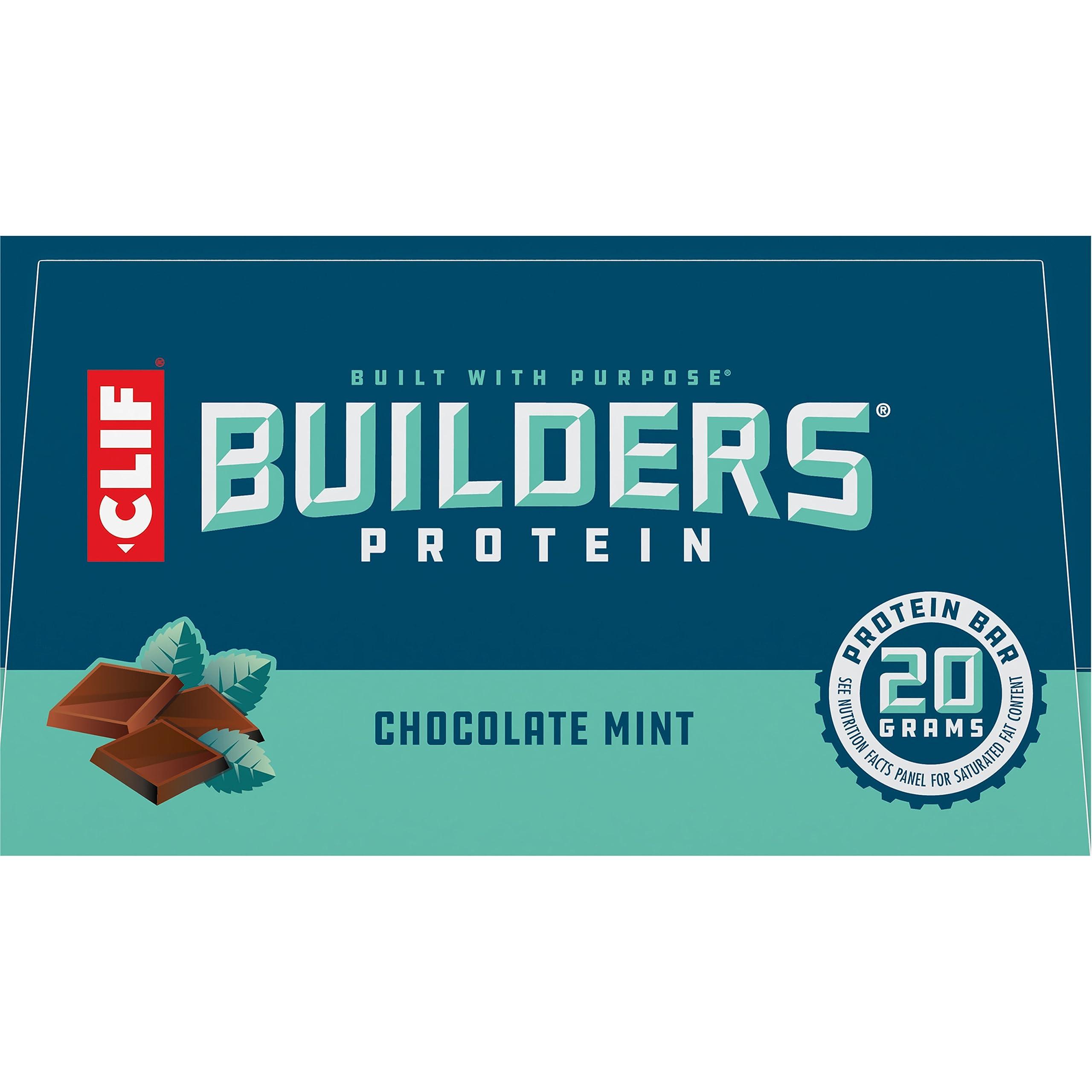CLIF BUILDERS Protein Bars - Chocolate Mint Flavor - 20g Plant Based Protein - Gluten Free - Non-GMO - Low Glycemic - No Artificial Sweeteners - Value Pack, 2.4 oz. (12 Count) - Image 16