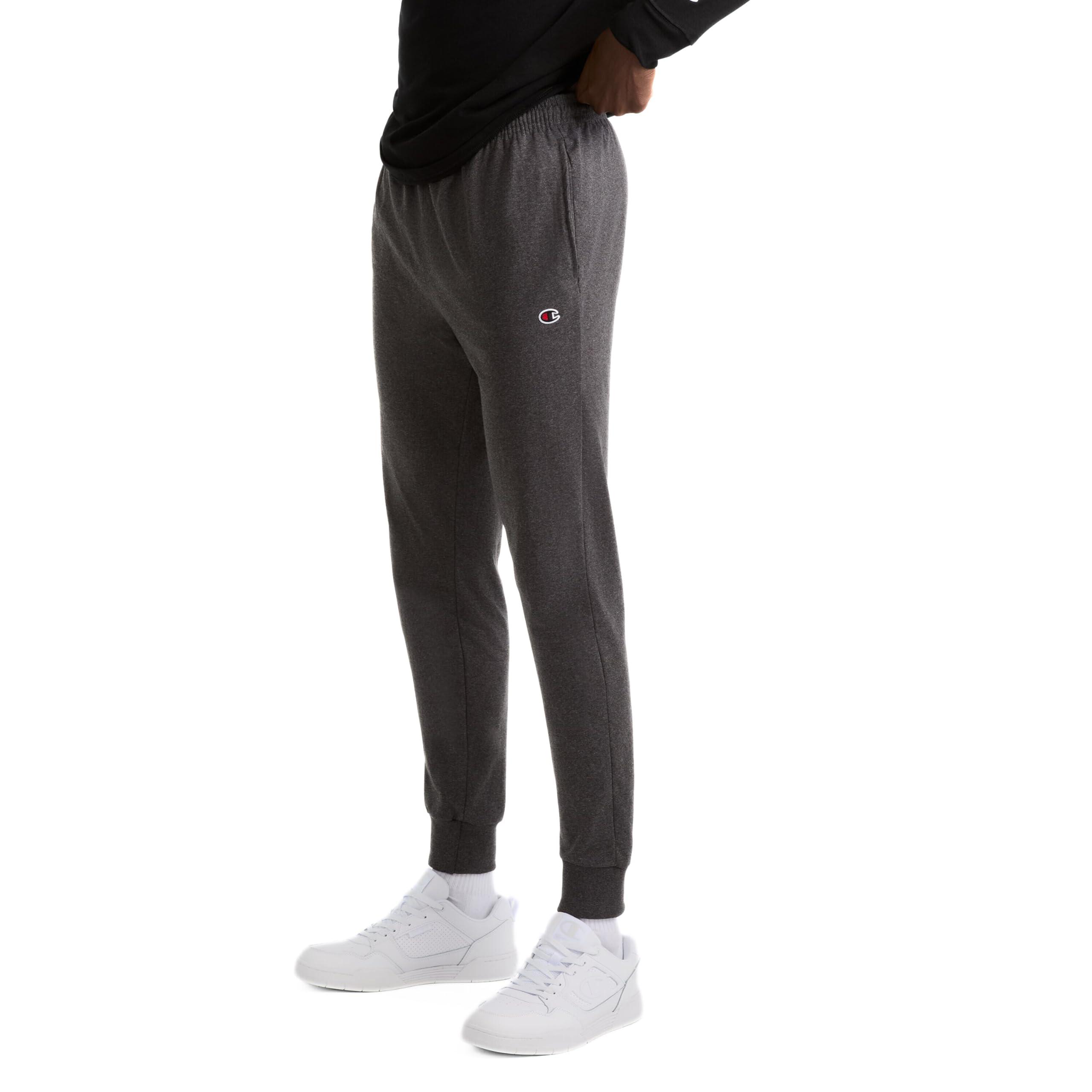 Champion Men's Joggers, Everyday Cotton, Lightweight Lounge Knit Pants for Men, 31"