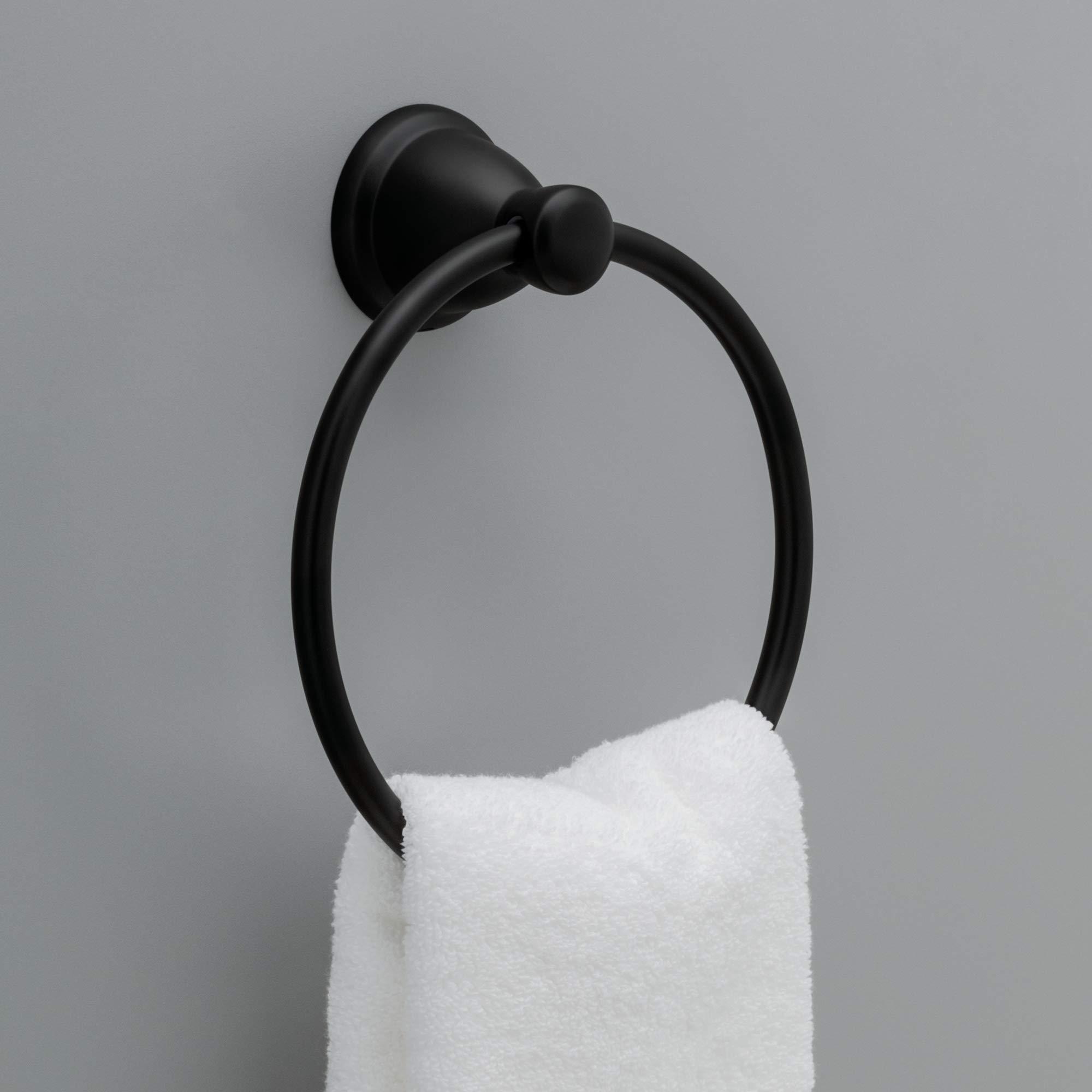 Franklin Brass Kinla (5-Pack) Bathroom Set Matte Black 18" and 24" Towel Bar Racks,Toilet Paper Holder, Hand Towel Holder, Hook | Bathroom Accessory Set Towel Holder 5-Piece Hardware Set KIN5PC-MB - Image 12